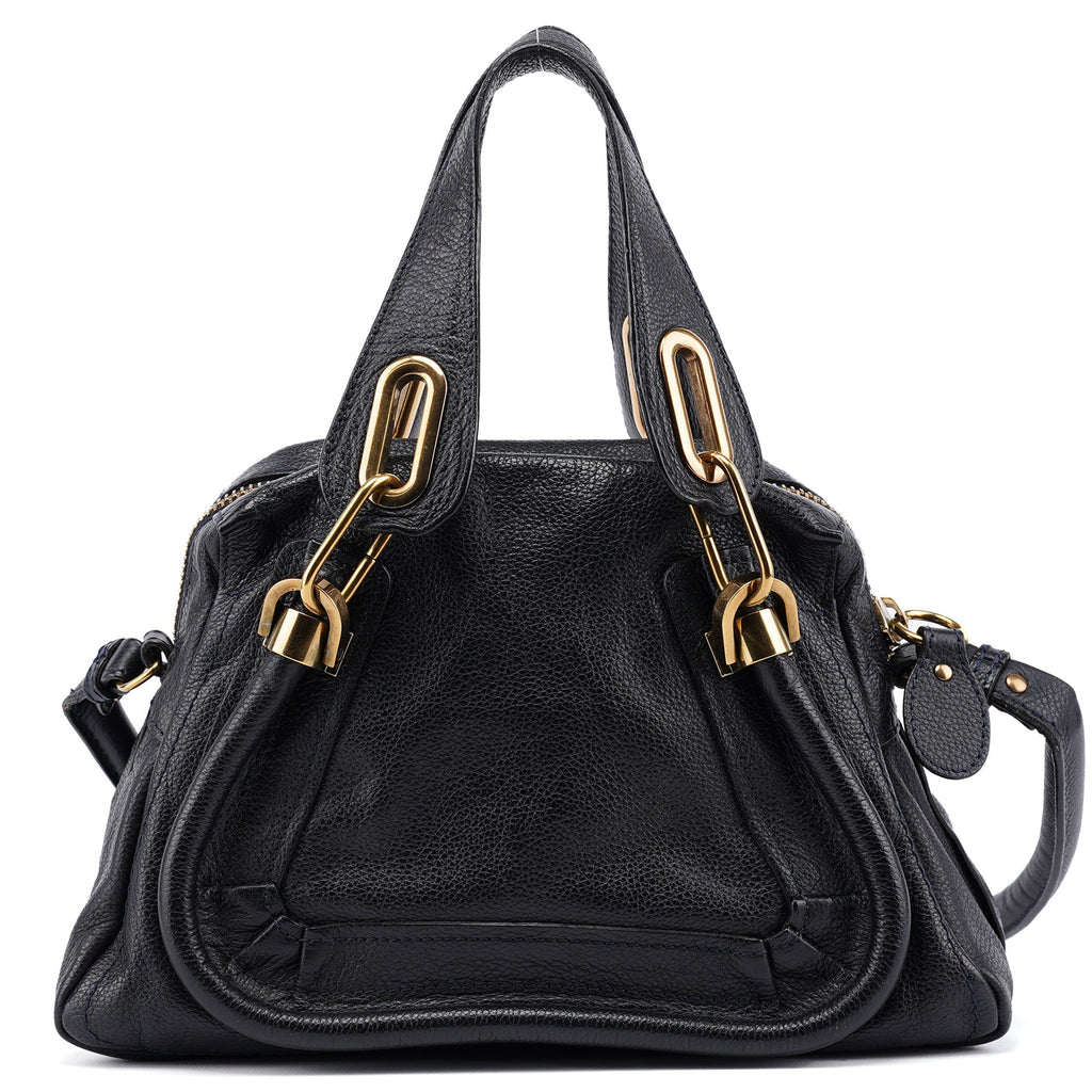 Navy Leather Paraty 2-Way Shoulder Bag
