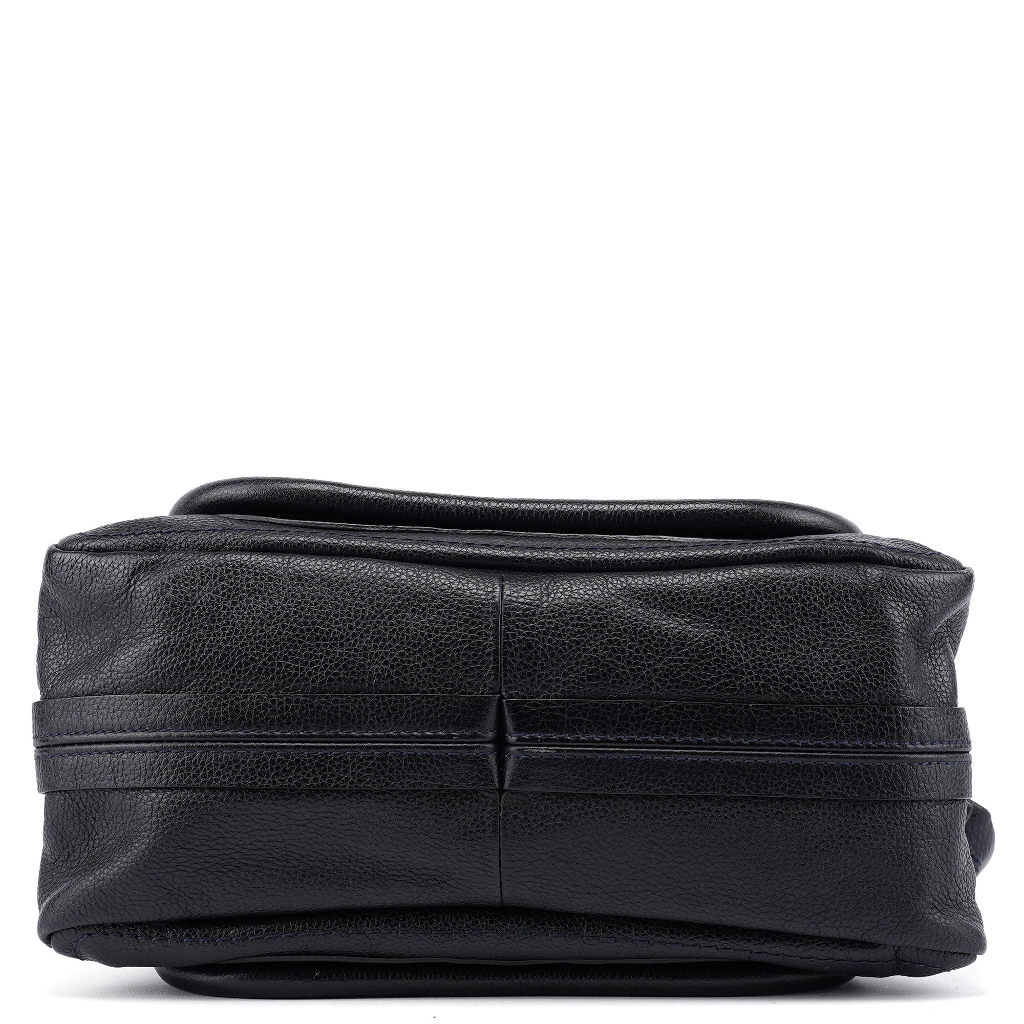 Navy Leather Paraty 2-Way Shoulder Bag