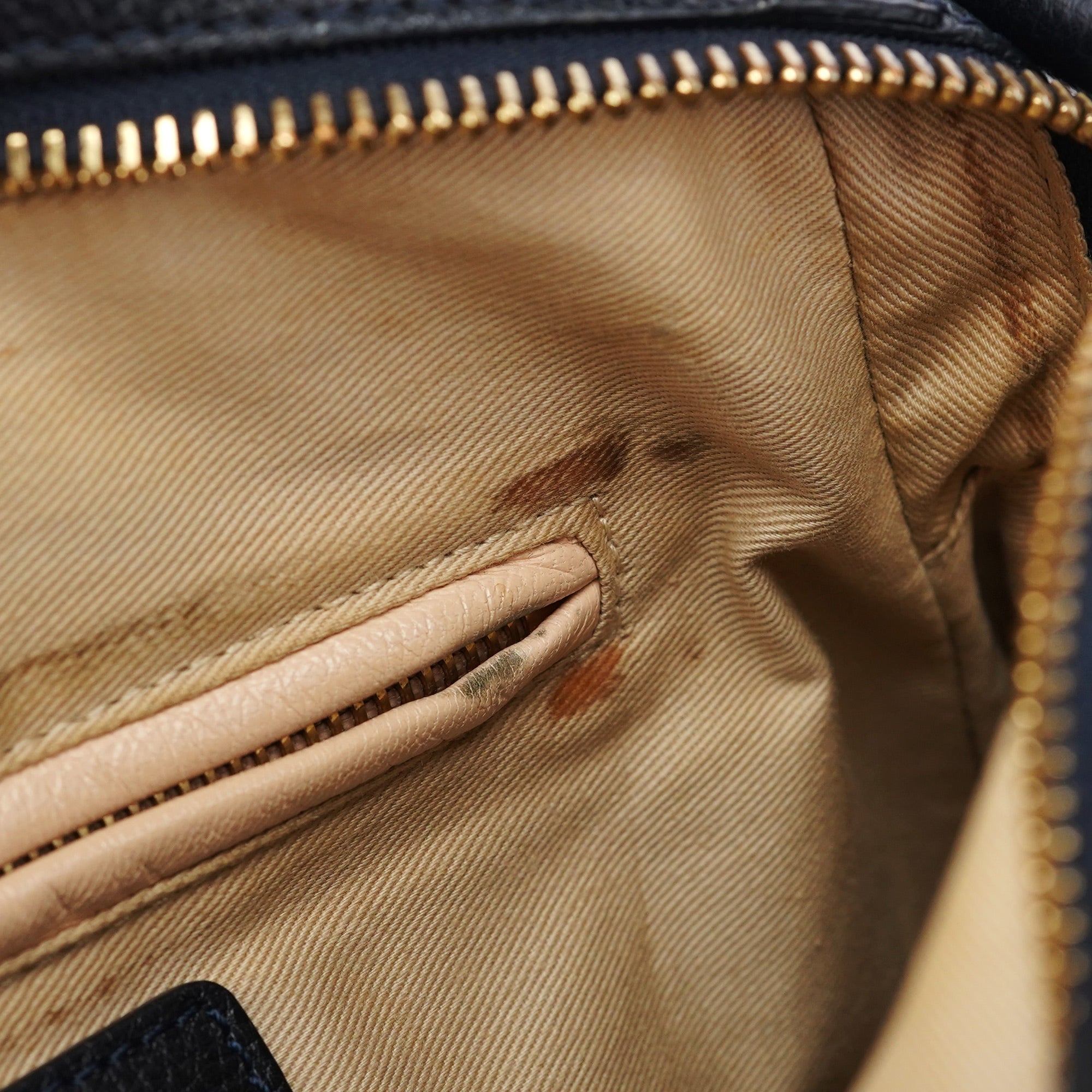 Navy Leather Paraty 2-Way Shoulder Bag