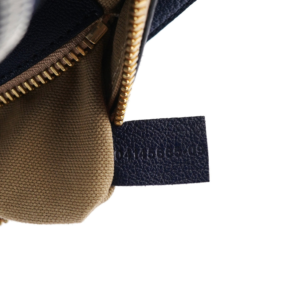 Navy Leather Tote Bag
