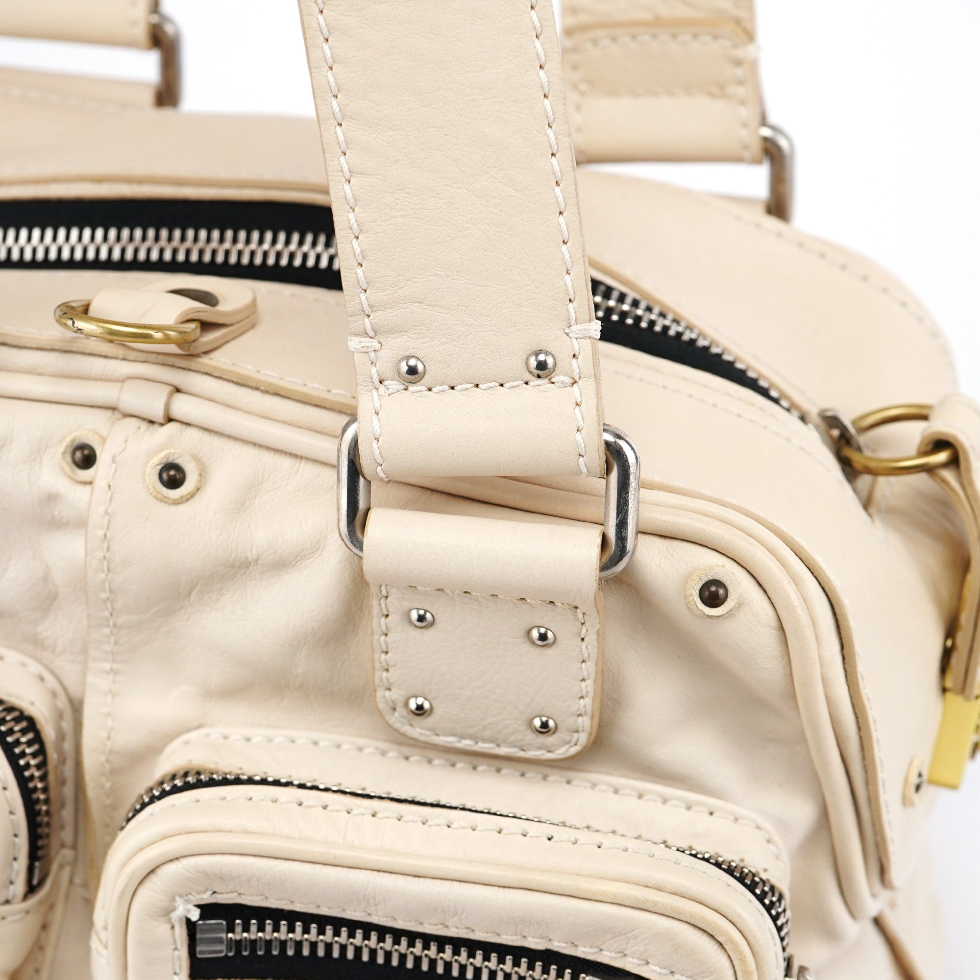 Off-White Leather Betty Tote Bag