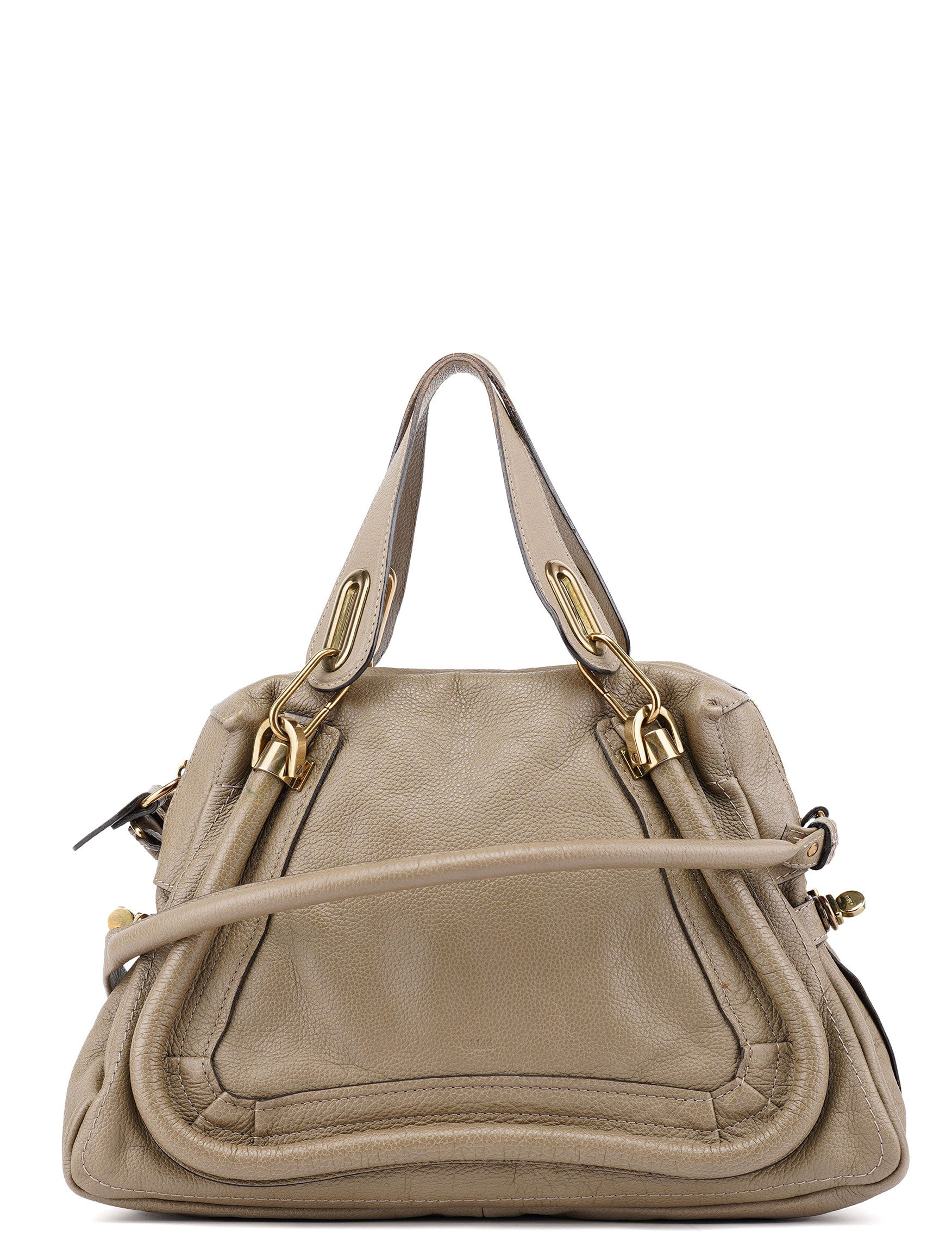 Olive Green Leather Paraty 2-Way Shoulder Bag