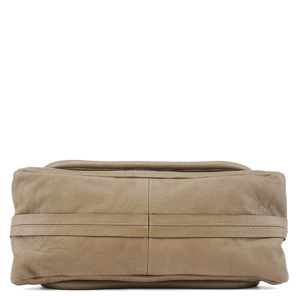 Olive Green Leather Paraty 2-Way Shoulder Bag