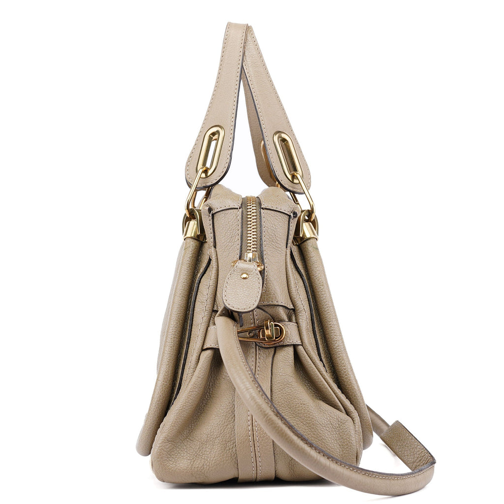 Olive Green Leather Paraty 2-Way Shoulder Bag