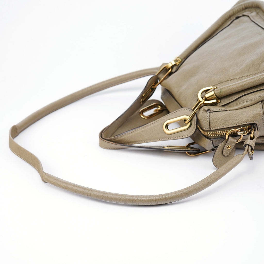 Olive Green Leather Paraty 2-Way Shoulder Bag