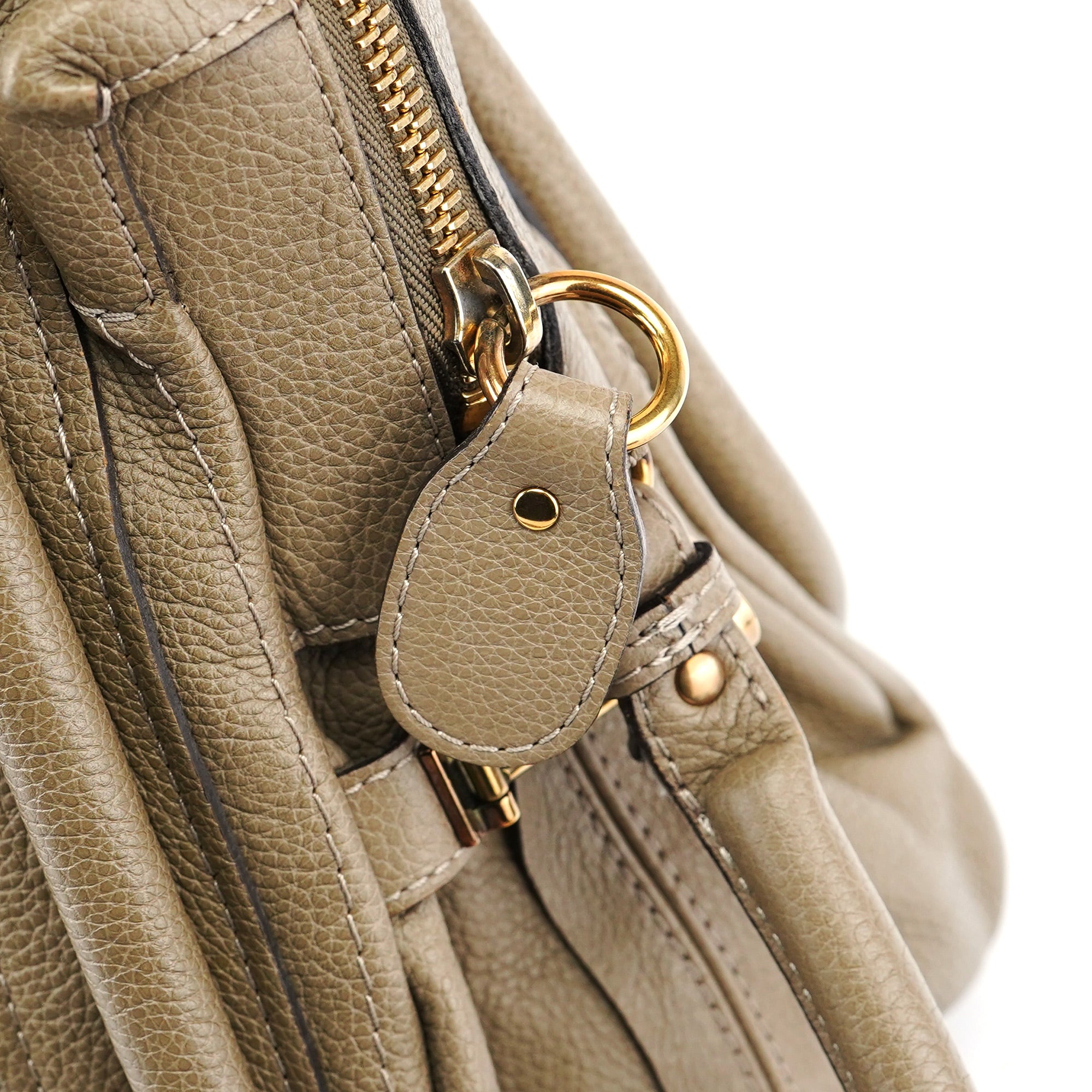 Olive Green Leather Paraty 2-Way Shoulder Bag