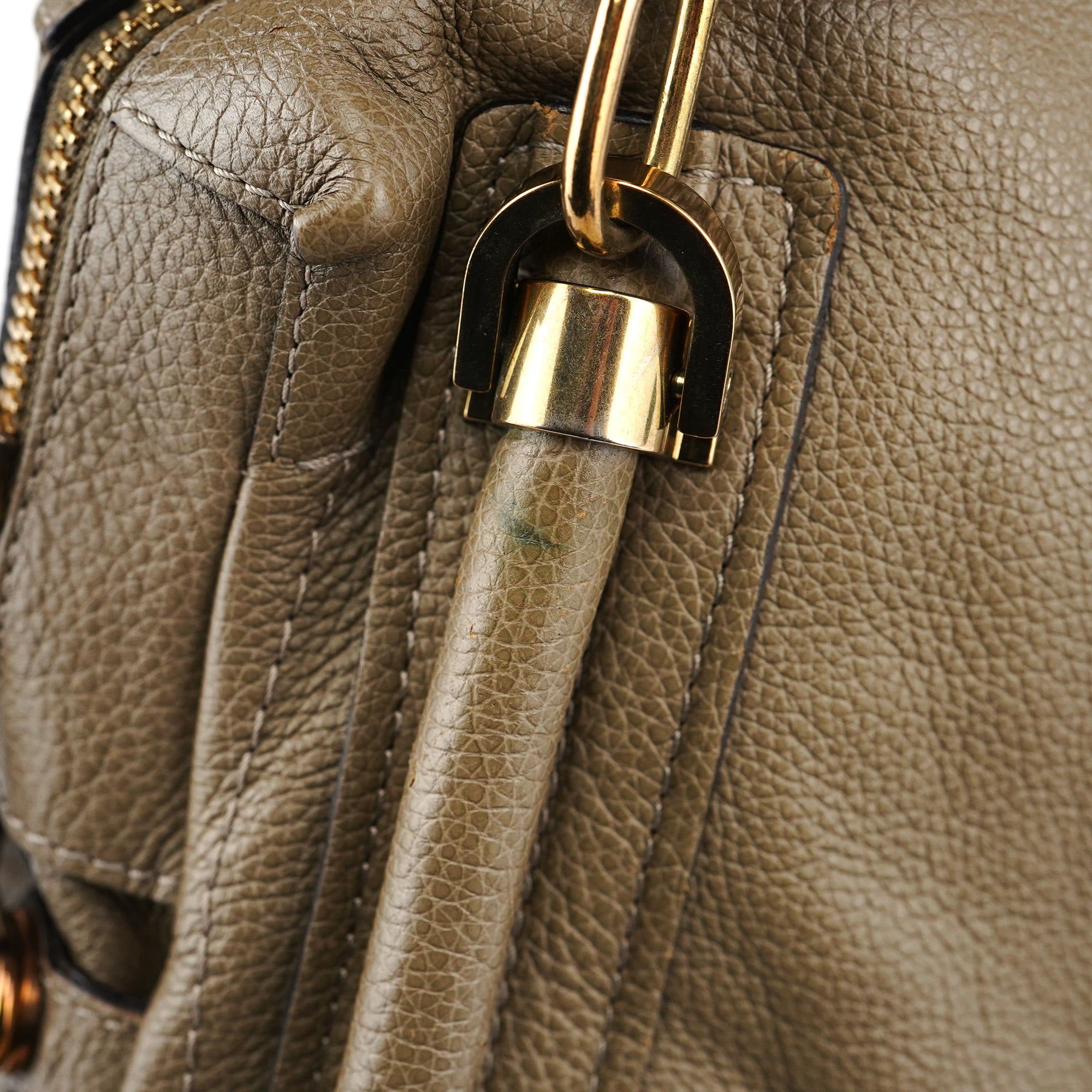 Olive Green Leather Paraty 2-Way Shoulder Bag