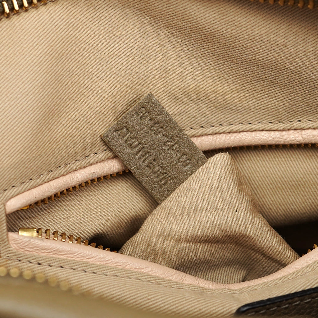 Olive Green Leather Paraty 2-Way Shoulder Bag