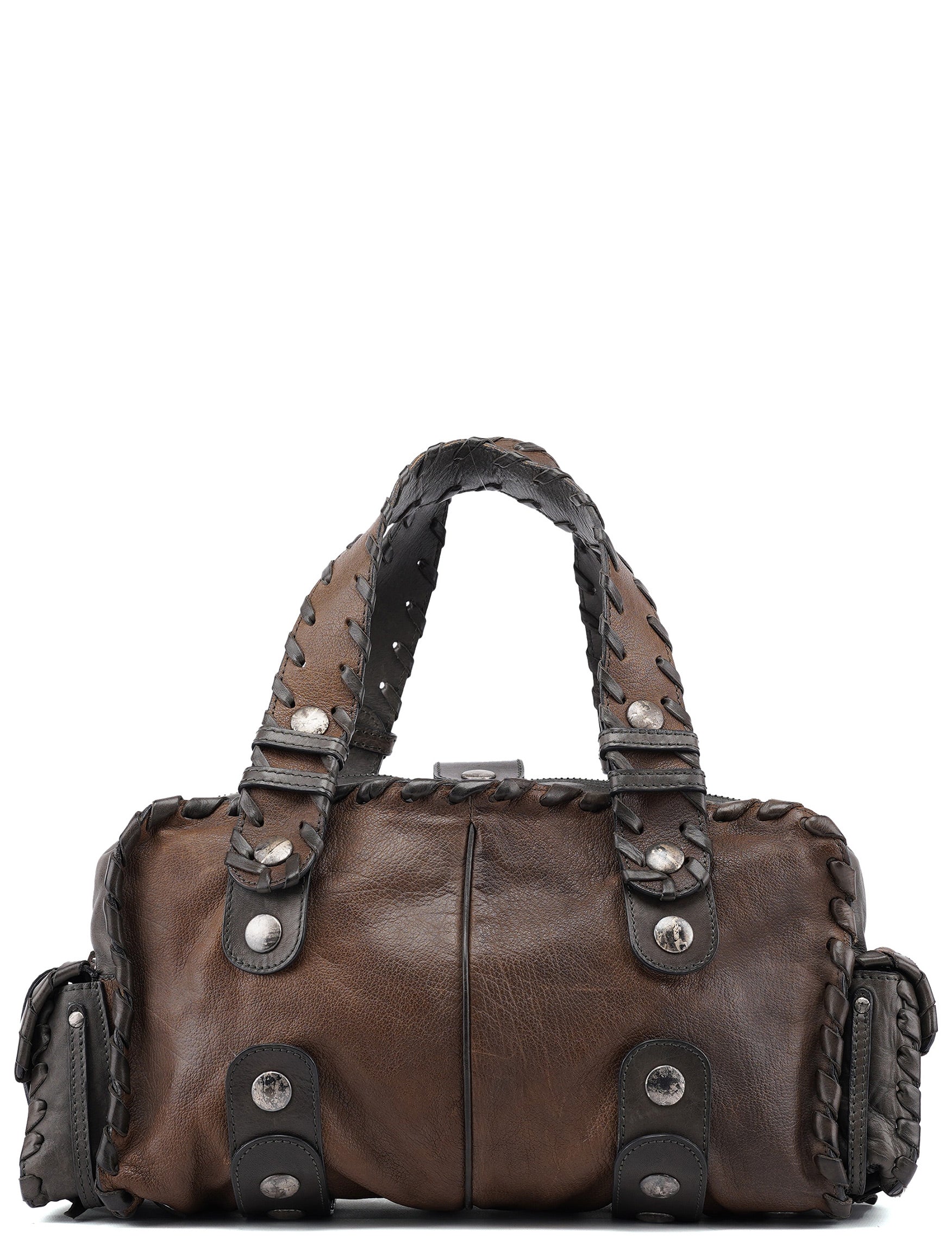 Olive Green Leather Silverado Shoulder Bag