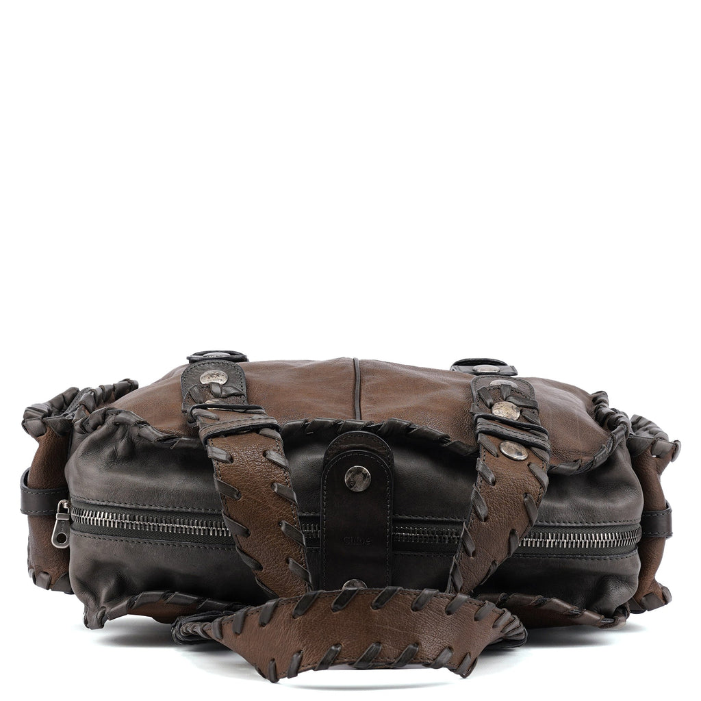 Olive Green Leather Silverado Shoulder Bag