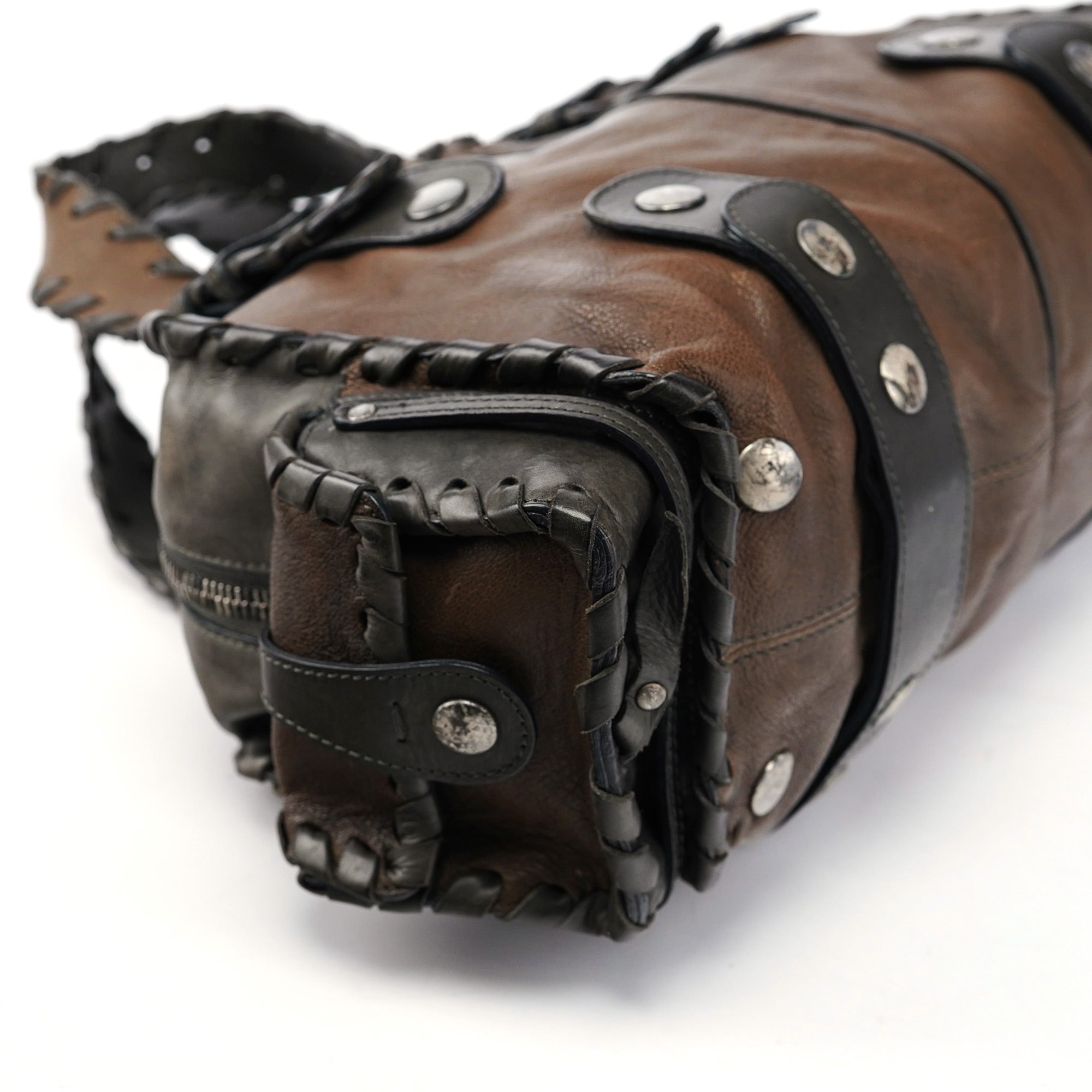 Olive Green Leather Silverado Shoulder Bag