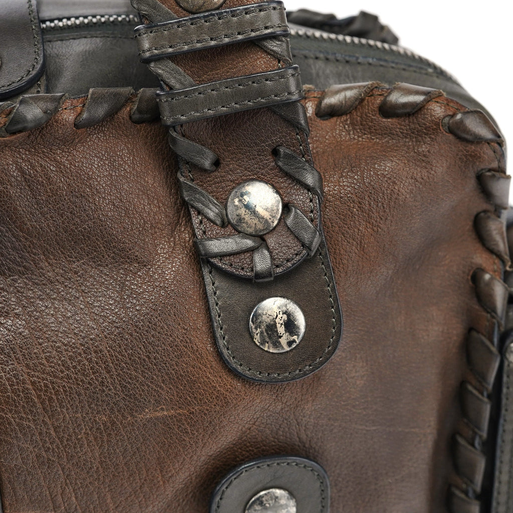 Olive Green Leather Silverado Shoulder Bag