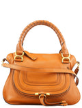 Orange Leather Marcie 2-Way Bag
