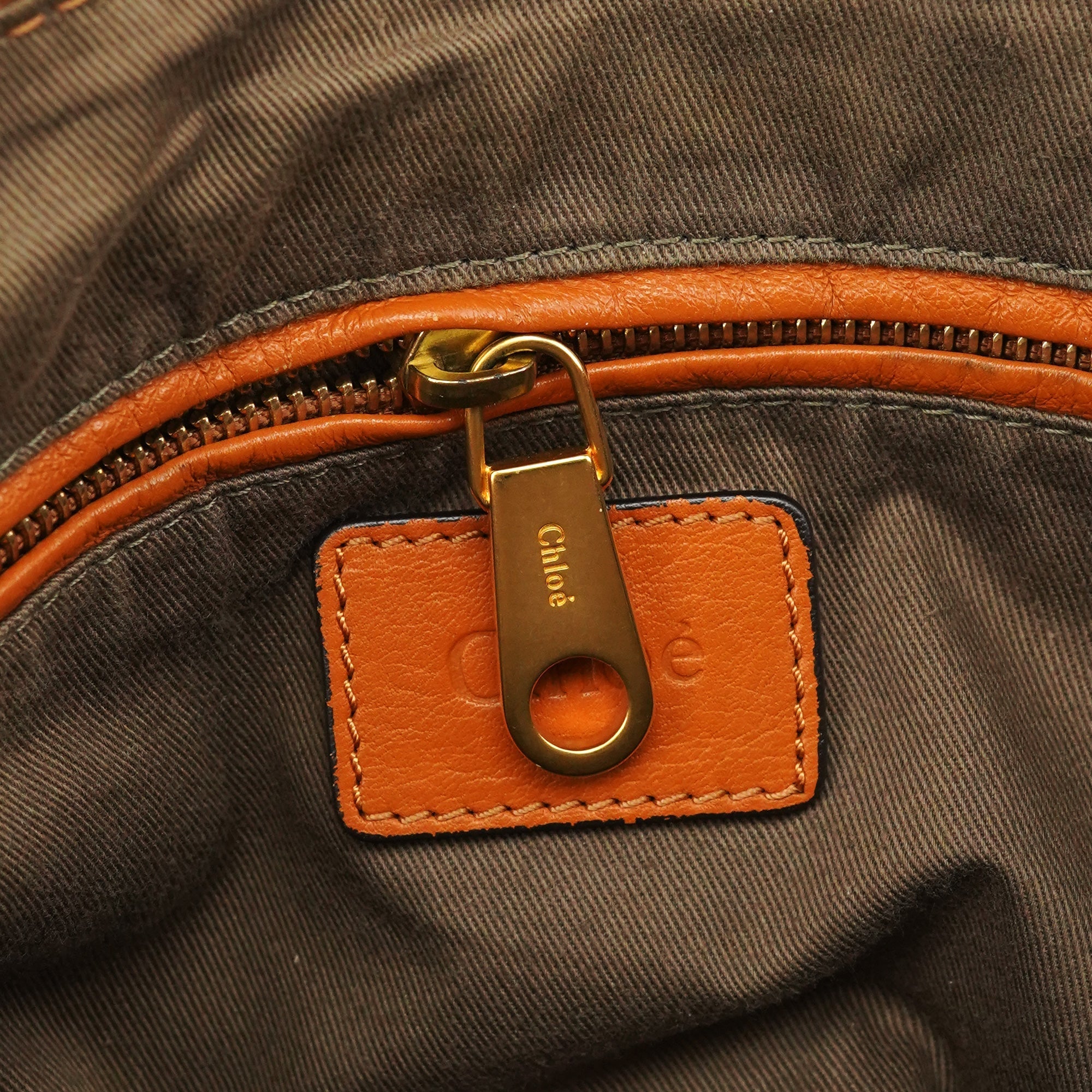 Orange Leather Marcie 2-Way Bag
