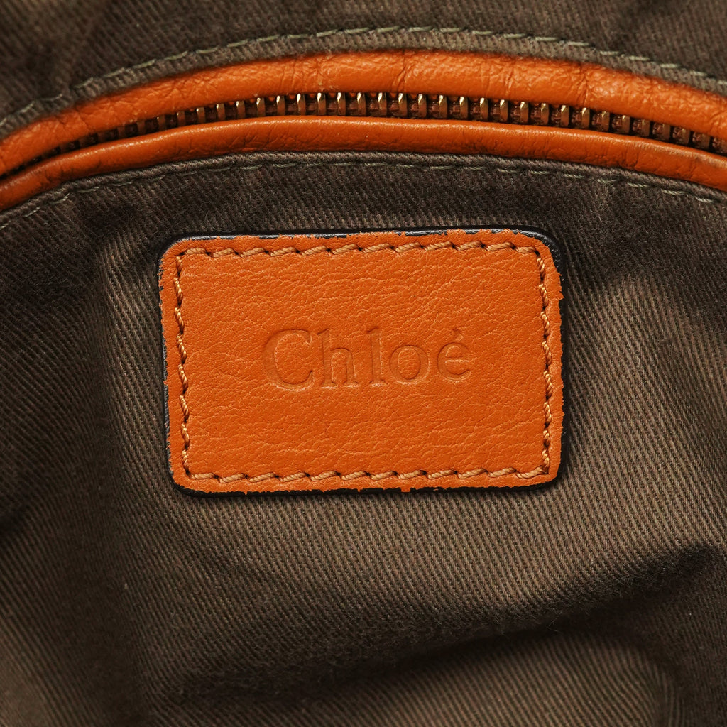 Orange Leather Marcie 2-Way Bag