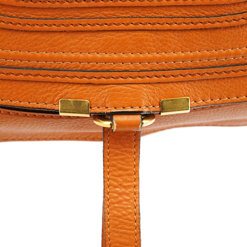 Orange Leather Marcie 2-Way Bag