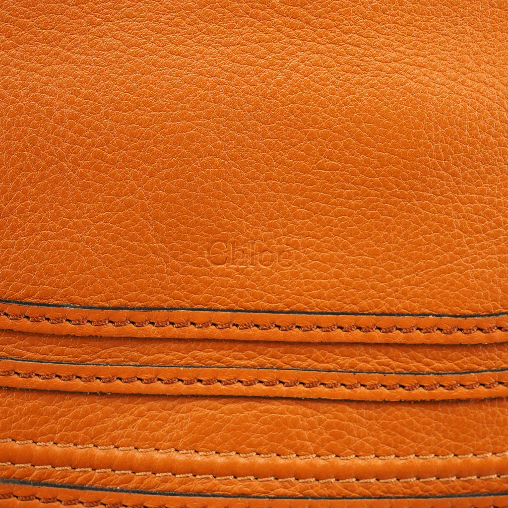 Orange Leather Marcie 2-Way Bag
