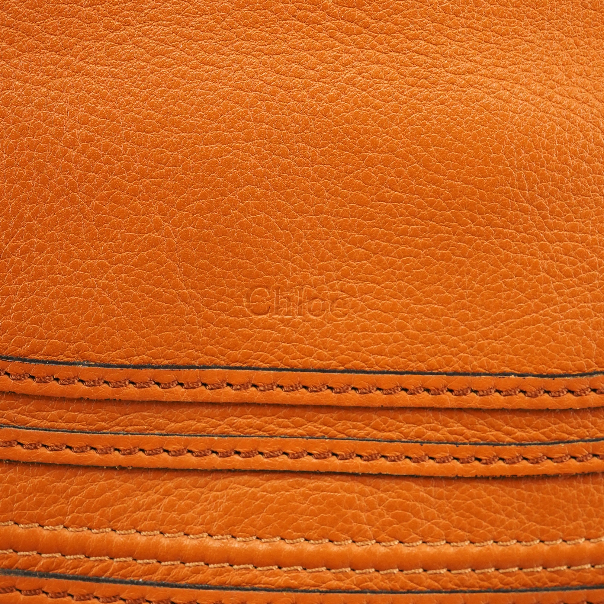 Orange Leather Marcie 2-Way Bag
