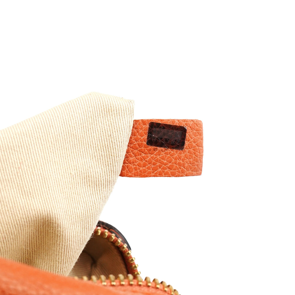 Orange Leather Paraty 2-Way Bag