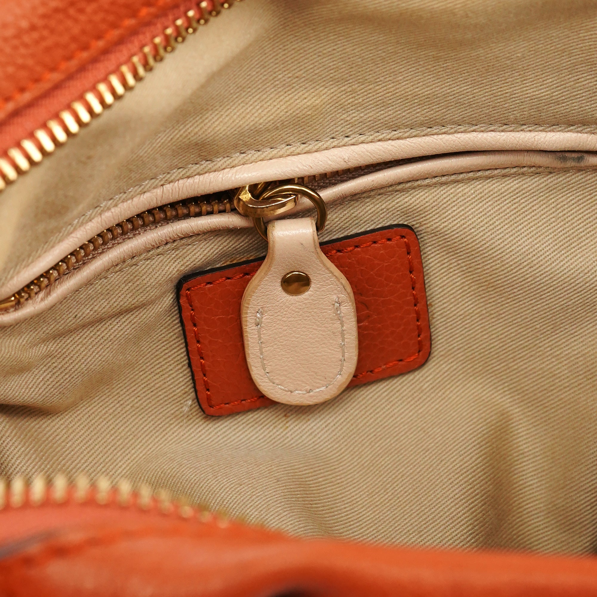 Orange Leather Paraty 2-Way Bag