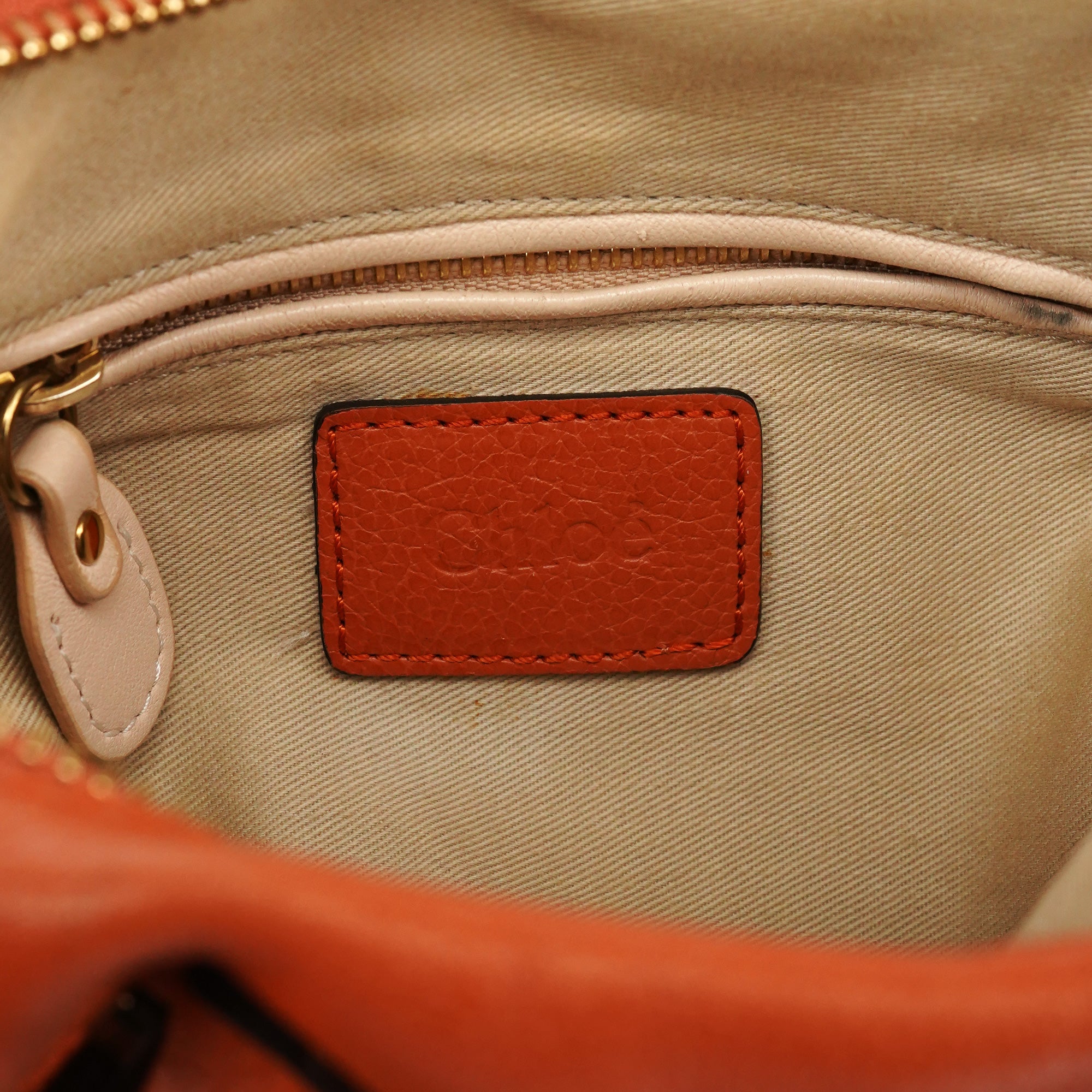 Orange Leather Paraty 2-Way Bag