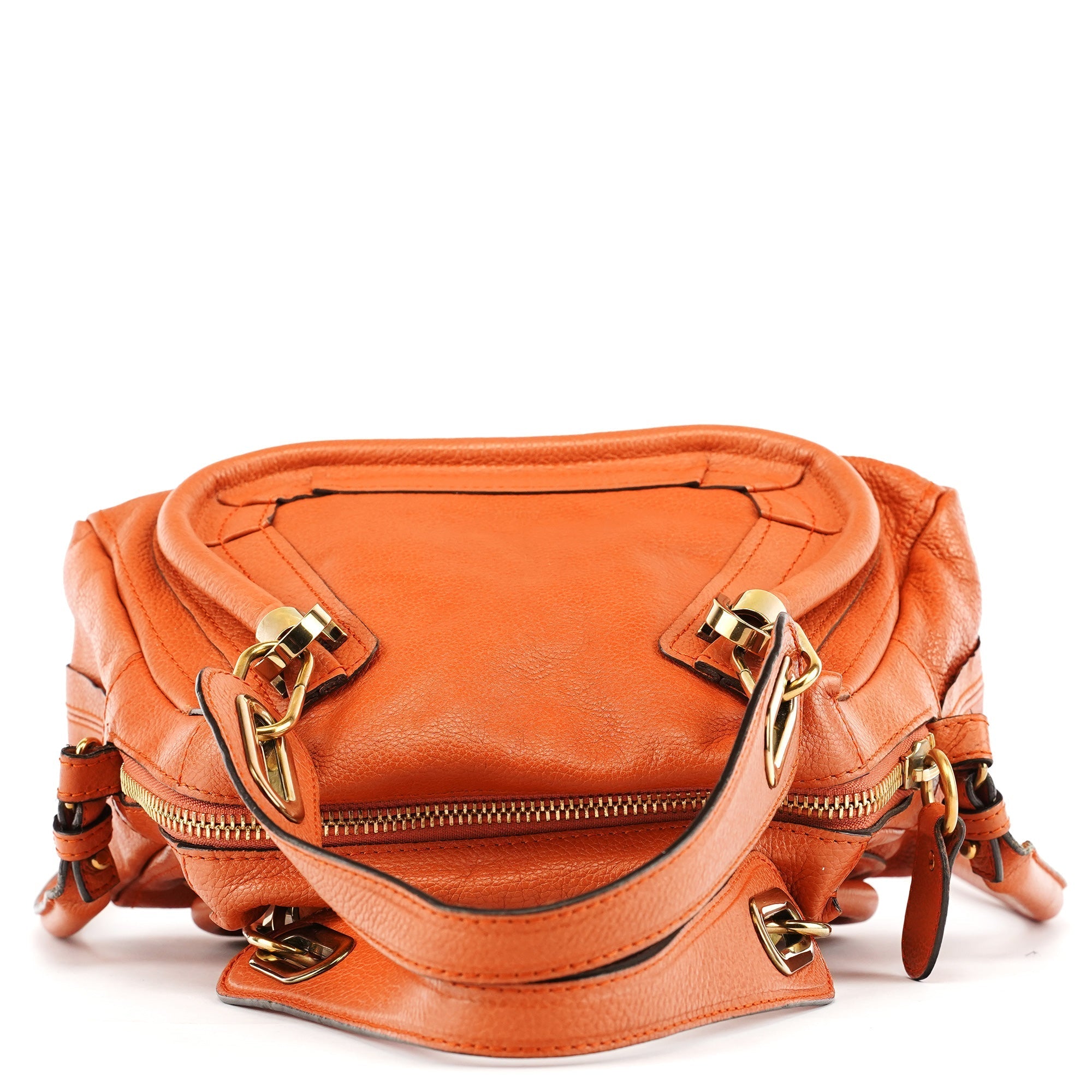 Orange Leather Paraty 2-Way Bag