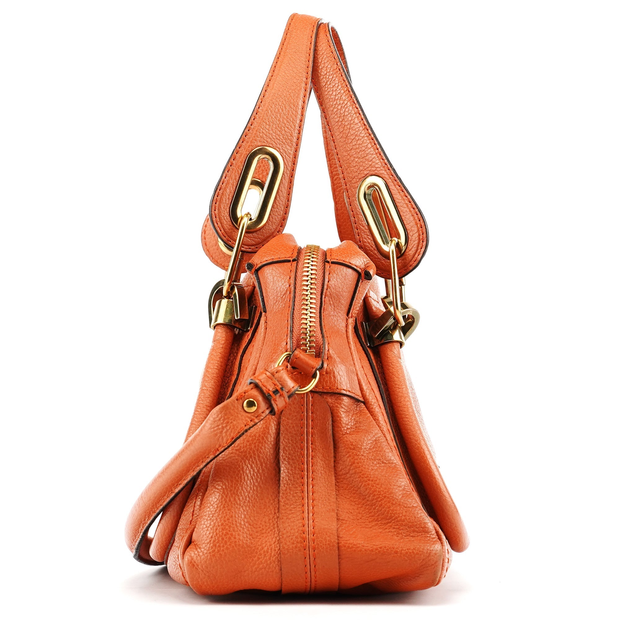 Orange Leather Paraty 2-Way Bag