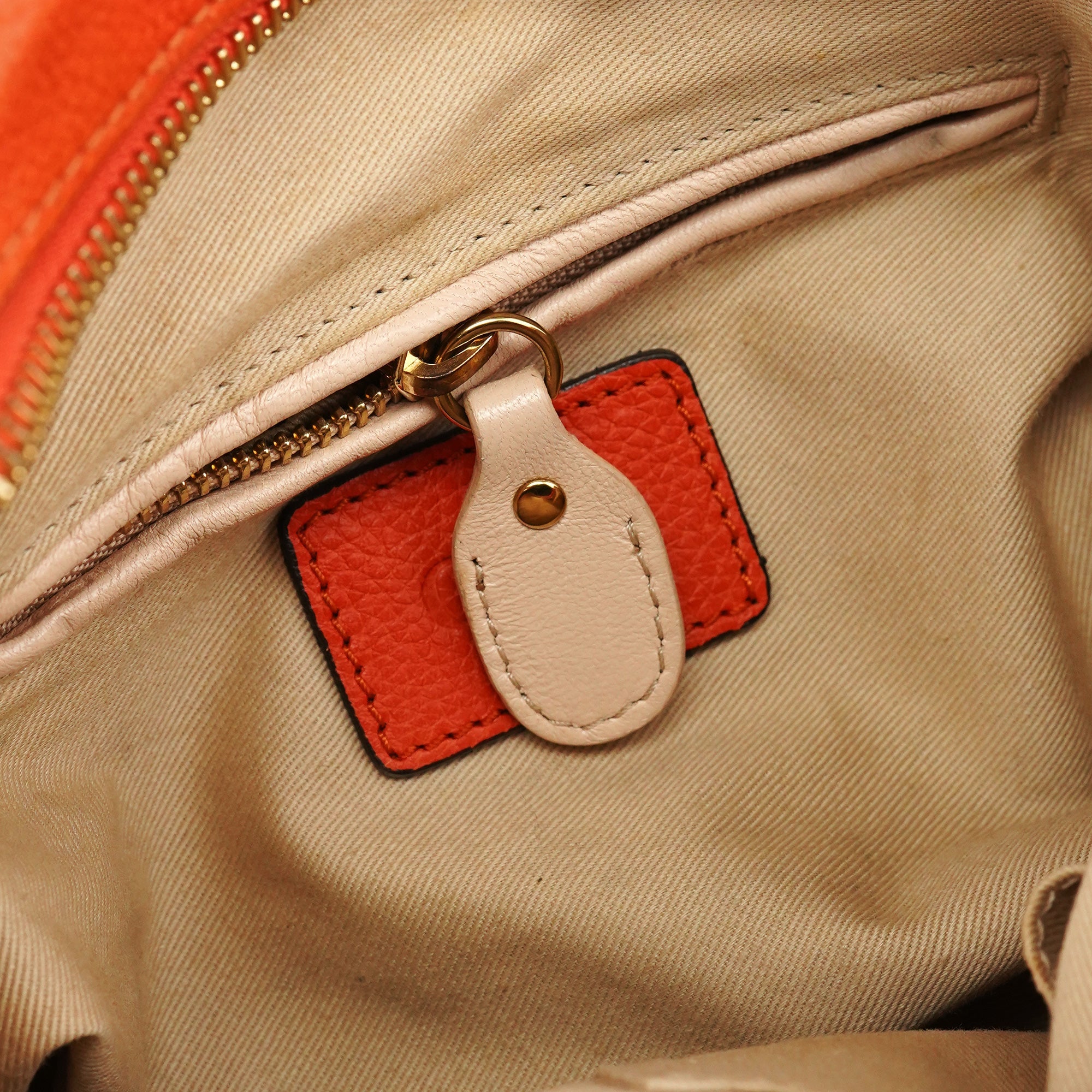 Orange Leather Paraty 2-Way Bag