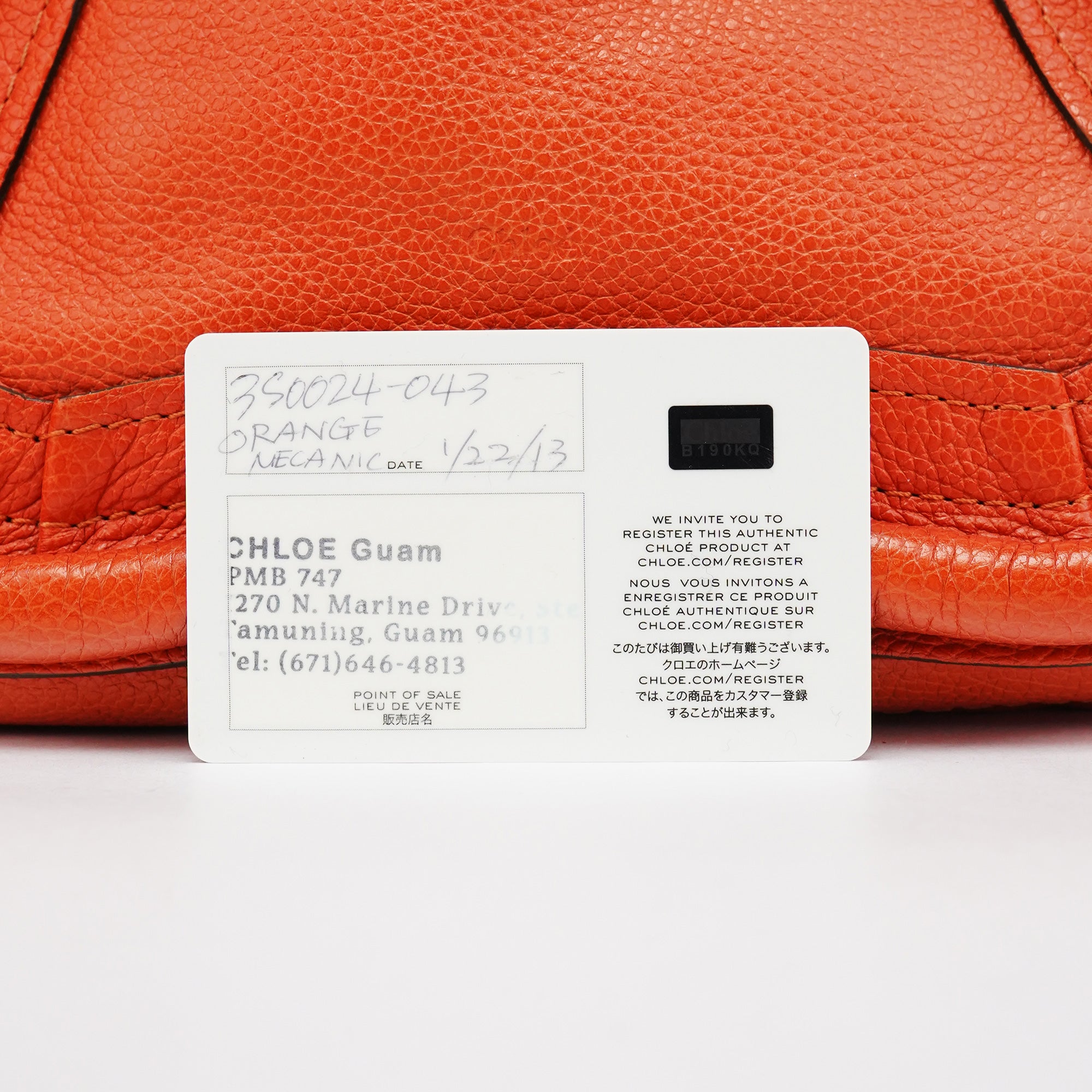 Orange Leather Paraty 2-Way Bag