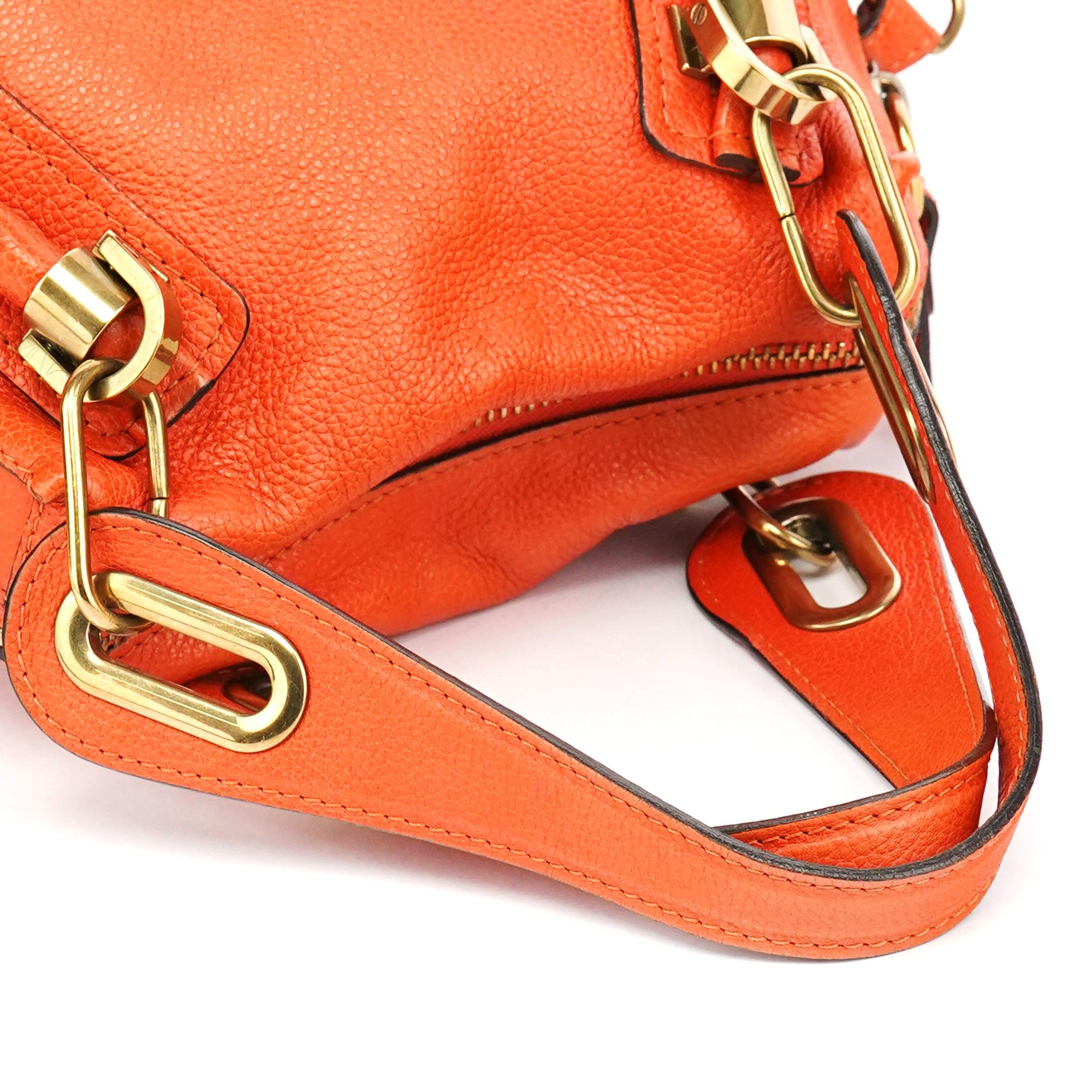 Orange Leather Paraty 2-Way Bag
