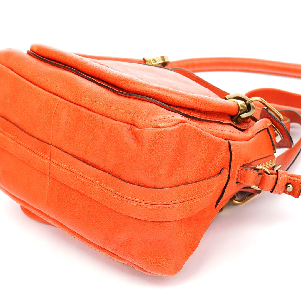Orange Leather Paraty 2-Way Bag