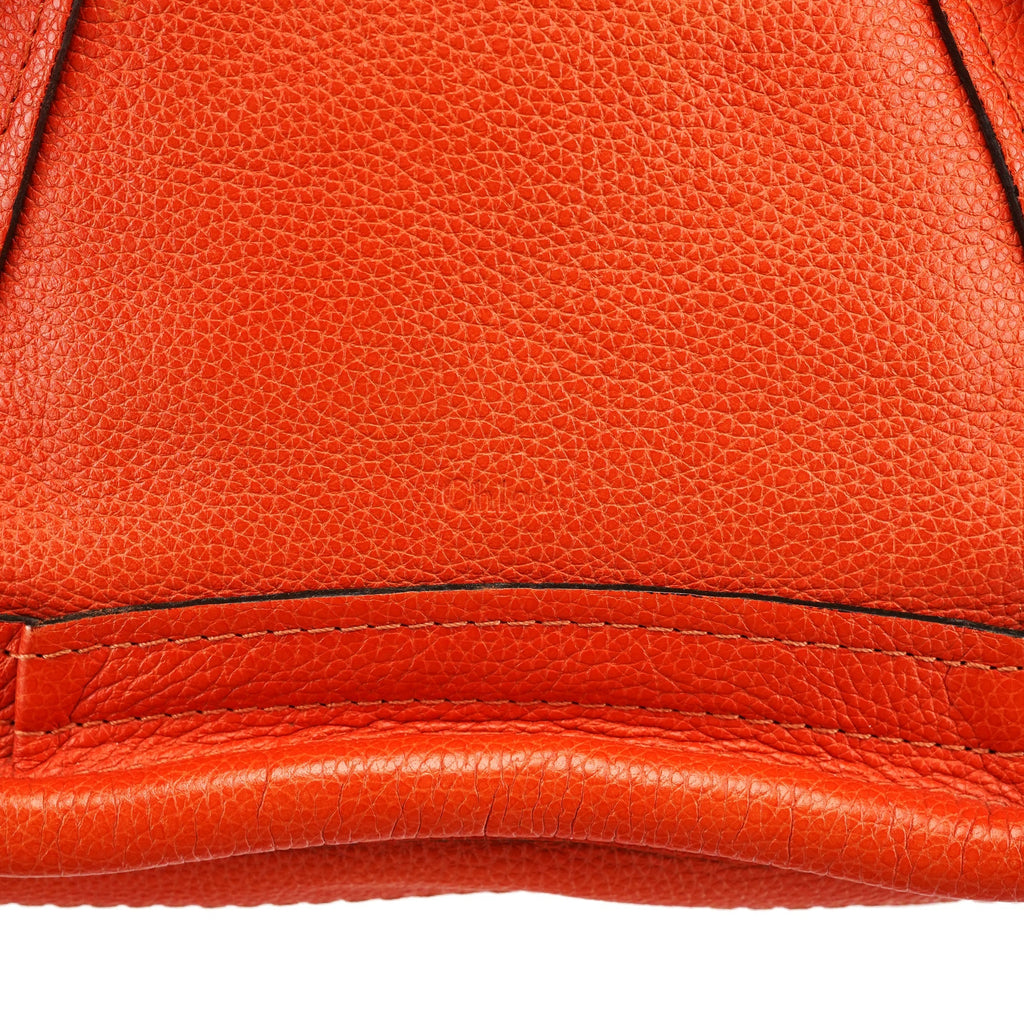 Orange Leather Paraty 2-Way Bag