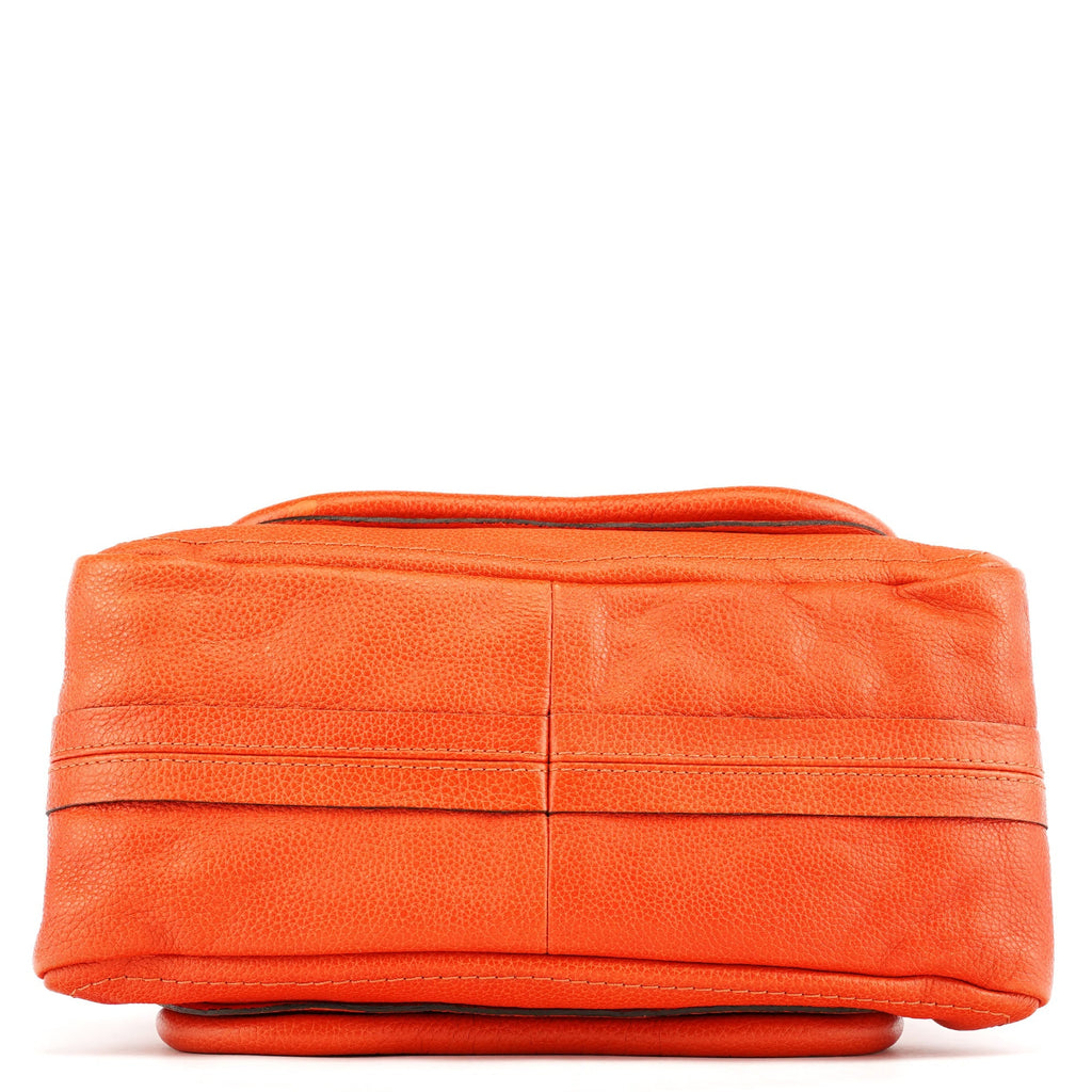 Orange Leather Paraty 2-Way Bag