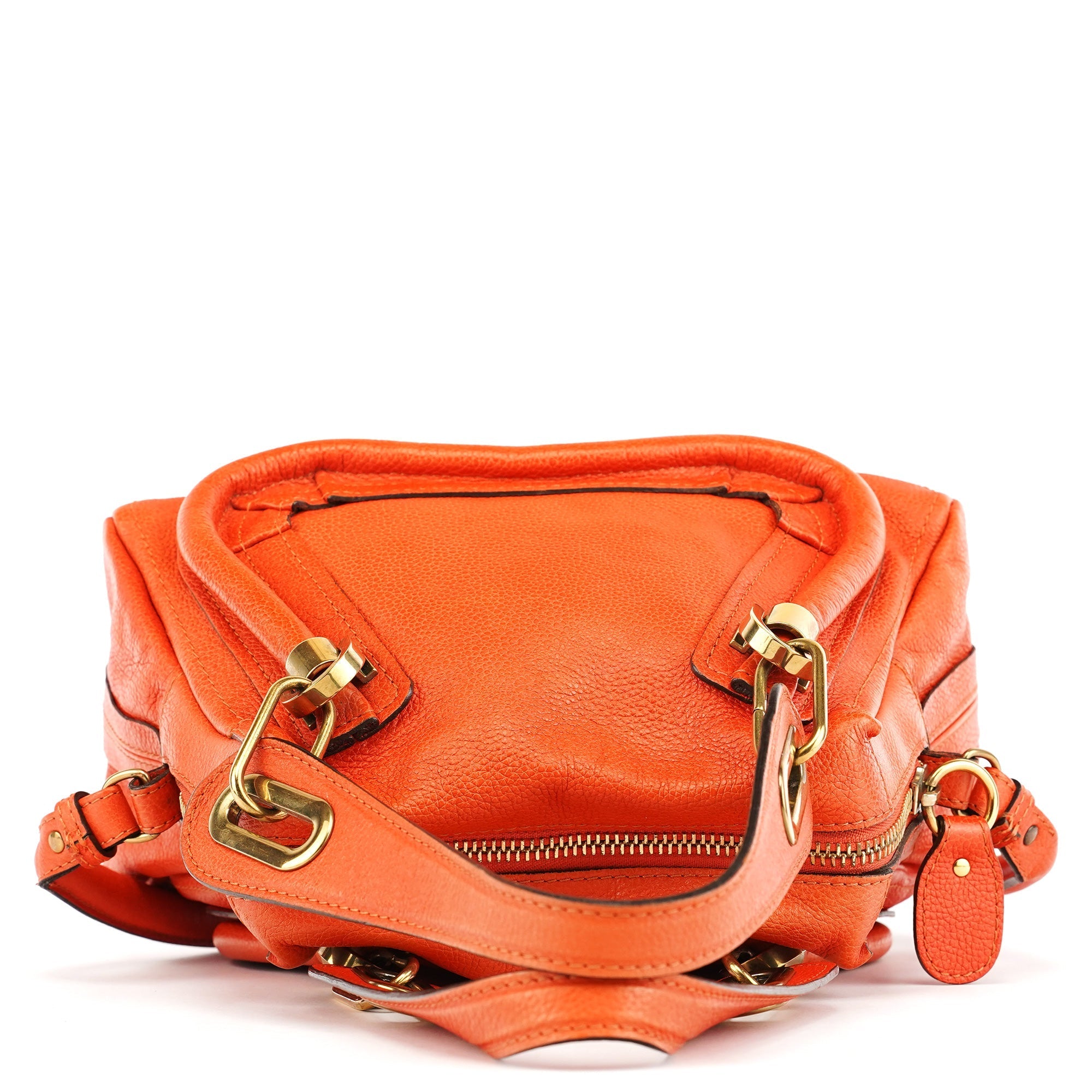 Orange Leather Paraty 2-Way Bag