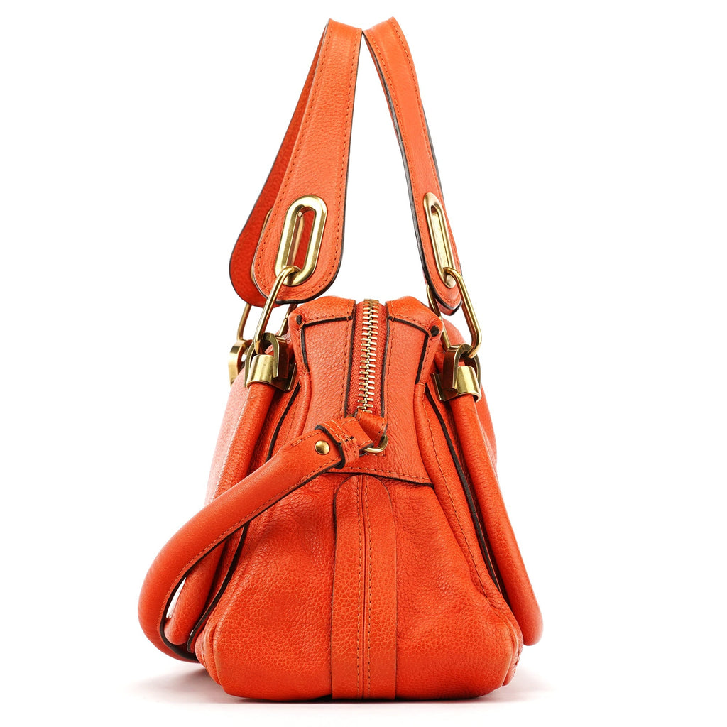 Orange Leather Paraty 2-Way Bag