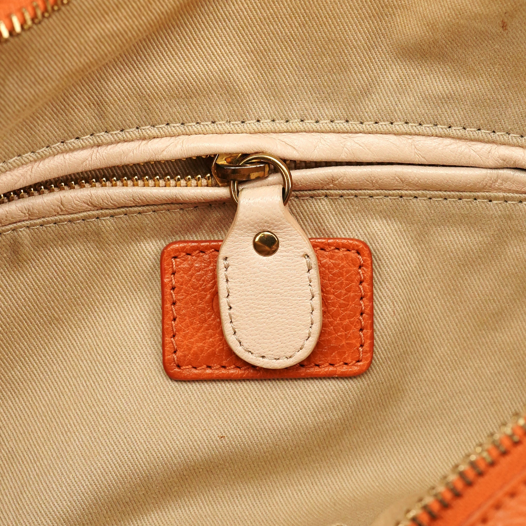 Orange Leather Paraty 2-Way Bag