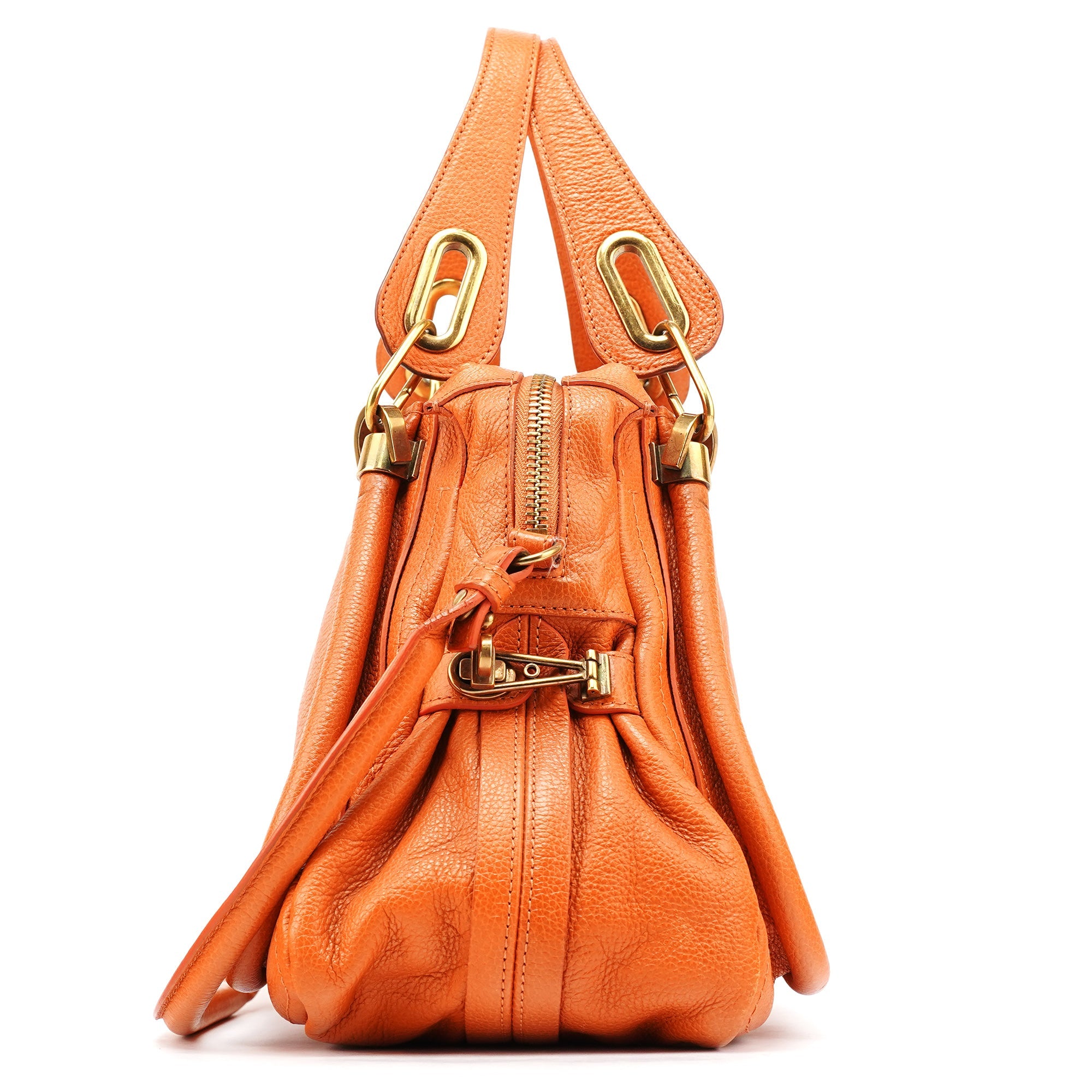 Orange Leather Paraty 2-Way Bag