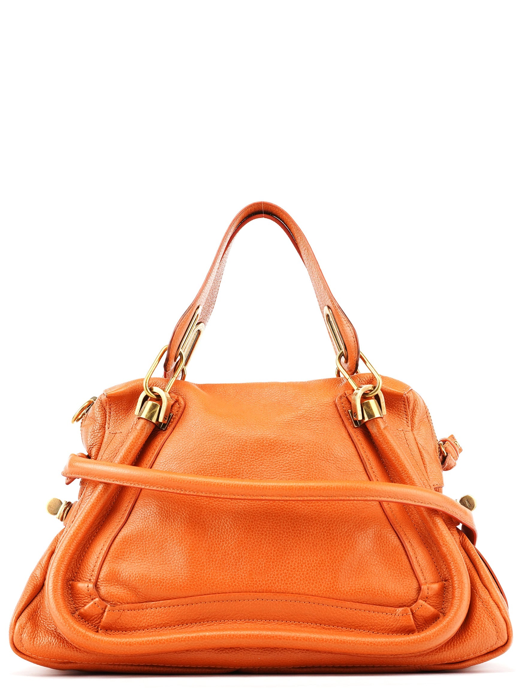 Orange Leather Paraty 2-Way Bag