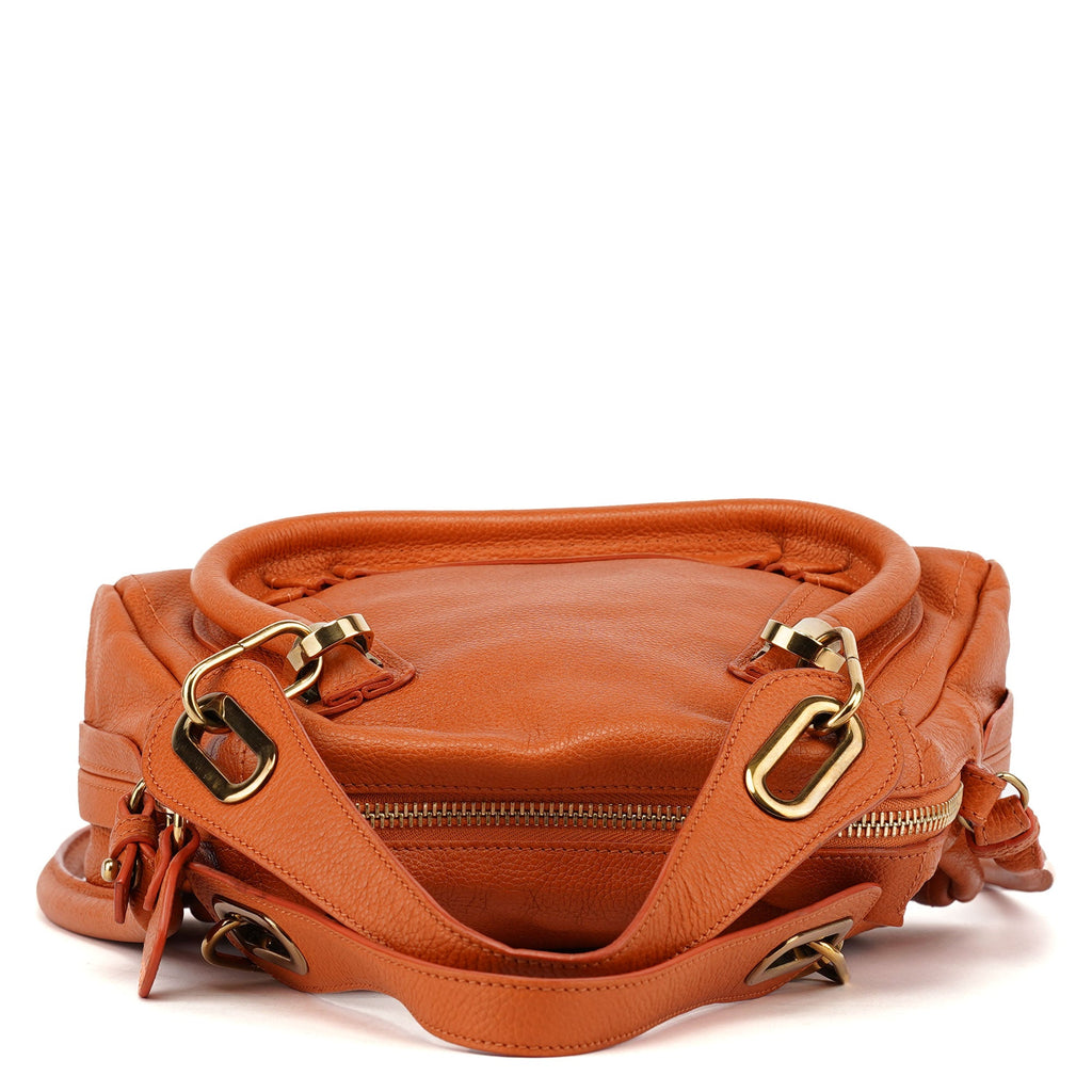 Orange Leather Paraty 2-Way Shoulder Bag