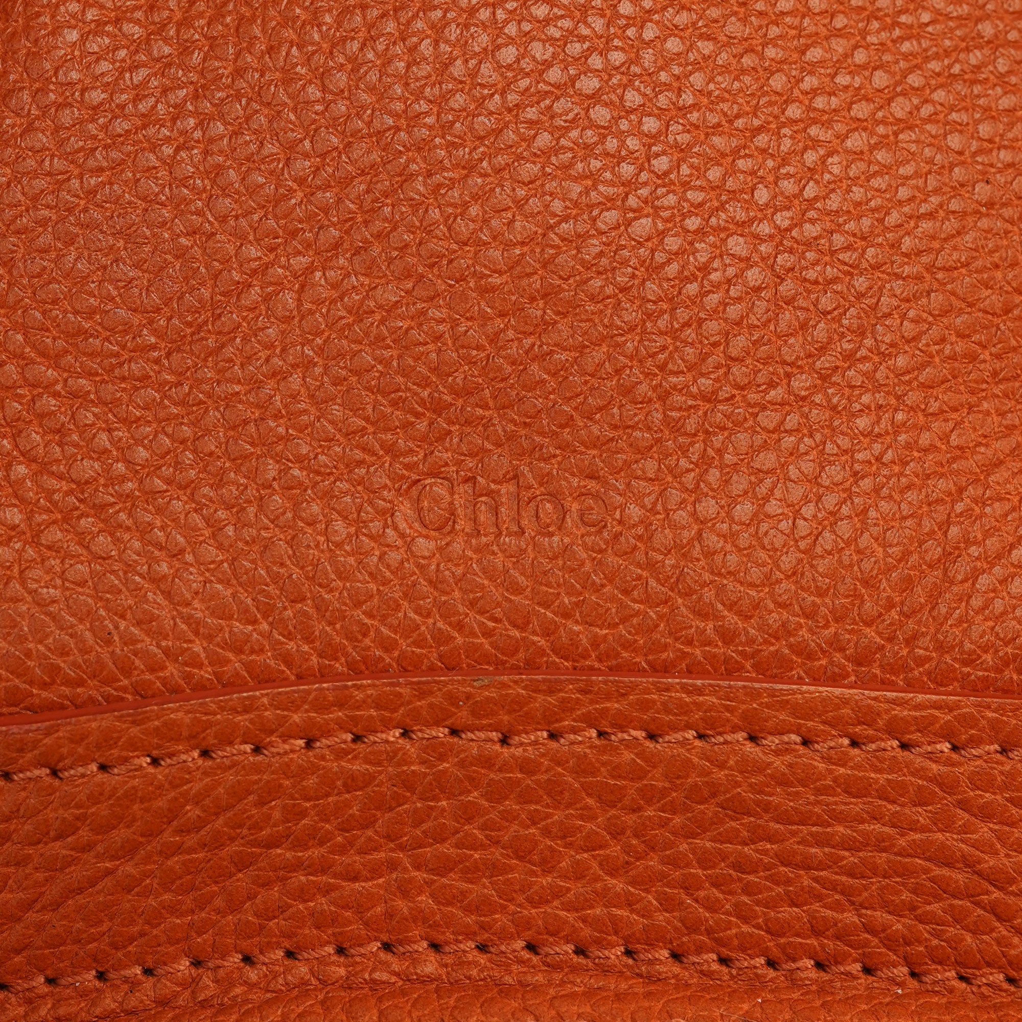 Orange Leather Paraty 2-Way Shoulder Bag