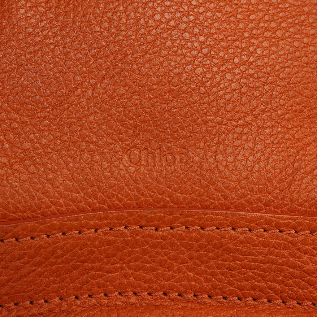 Orange Leather Paraty 2-Way Shoulder Bag