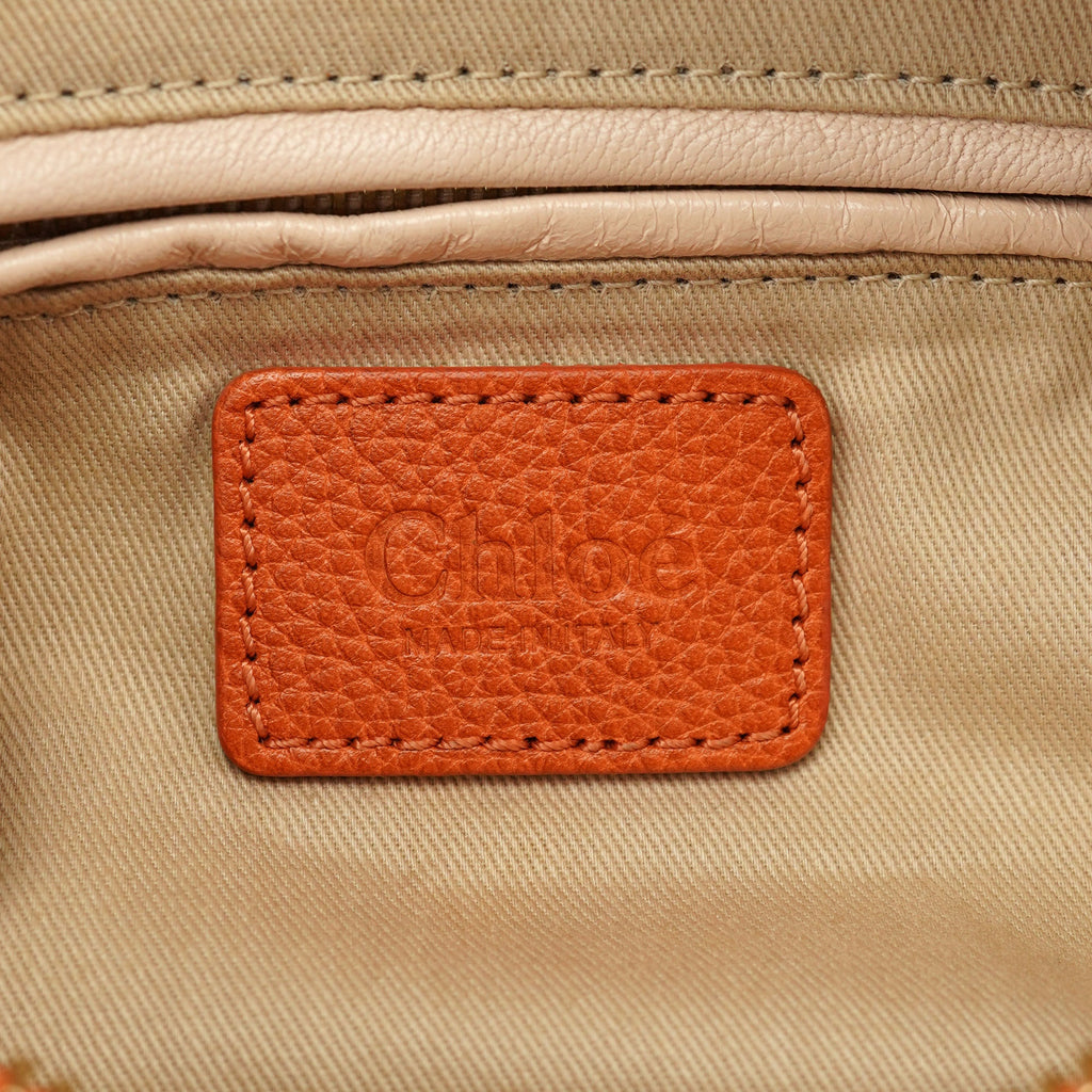 Orange Leather Paraty 2-Way Shoulder Bag