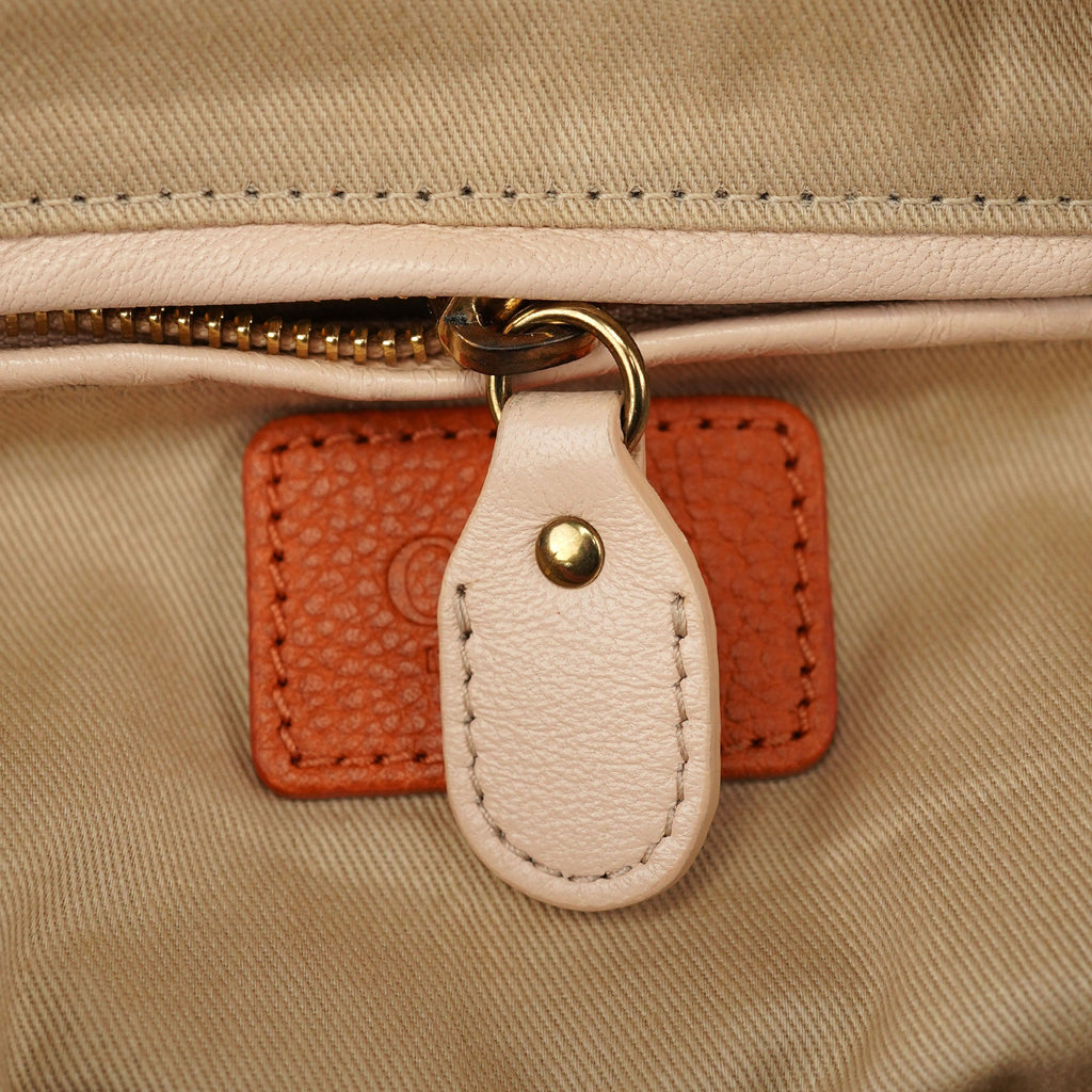 Orange Leather Paraty 2-Way Shoulder Bag