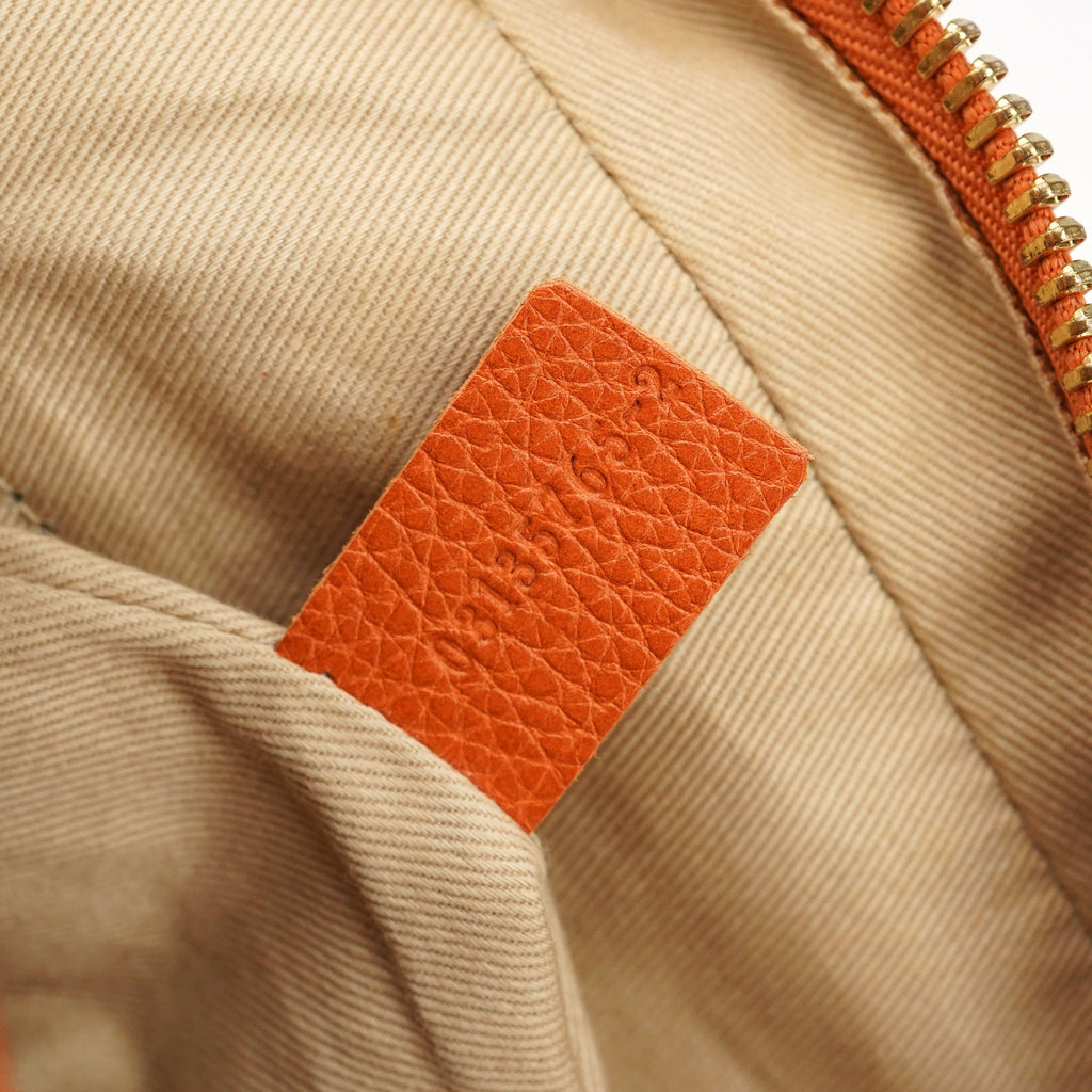 Orange Leather Paraty 2-Way Shoulder Bag