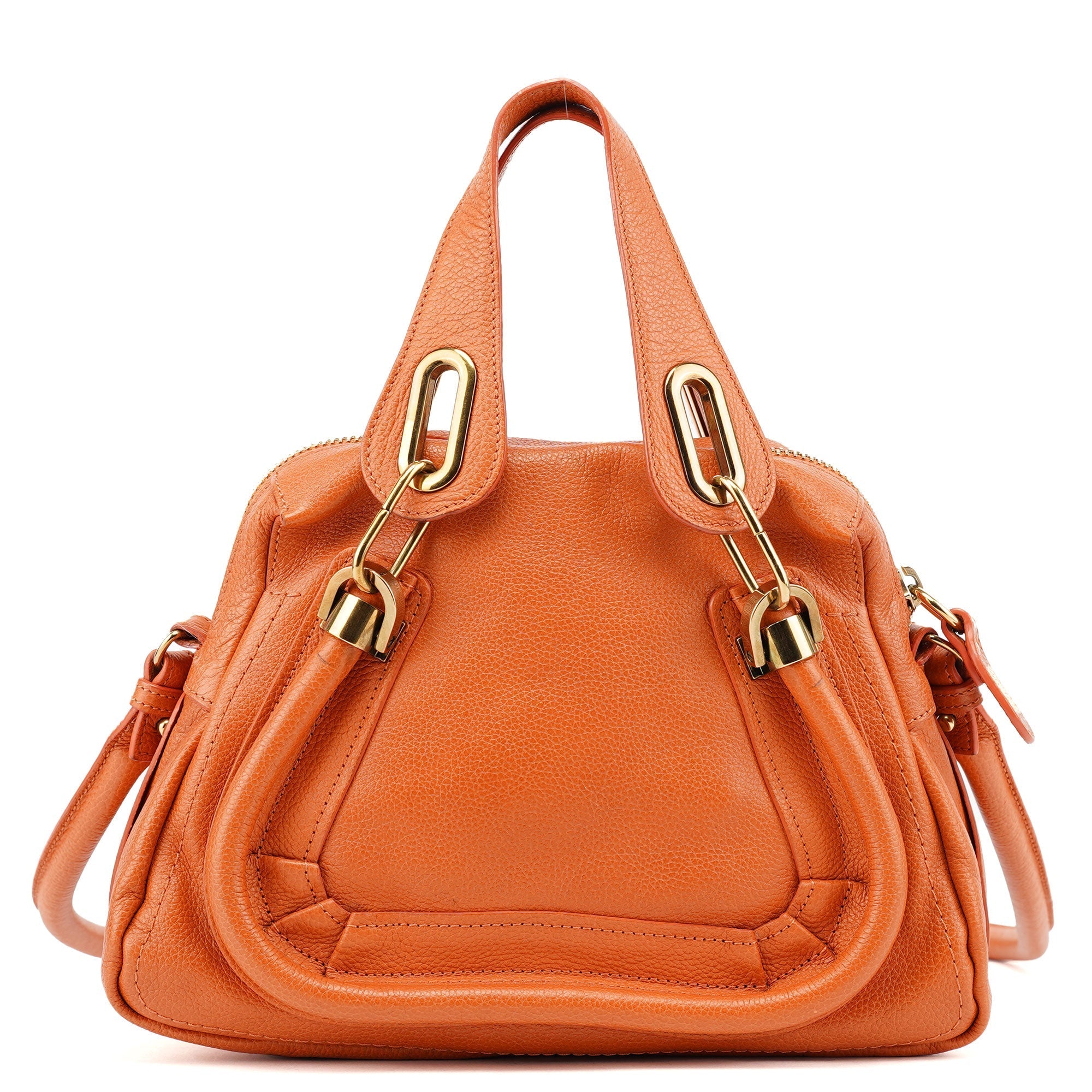 Orange Leather Paraty 2-Way Shoulder Bag
