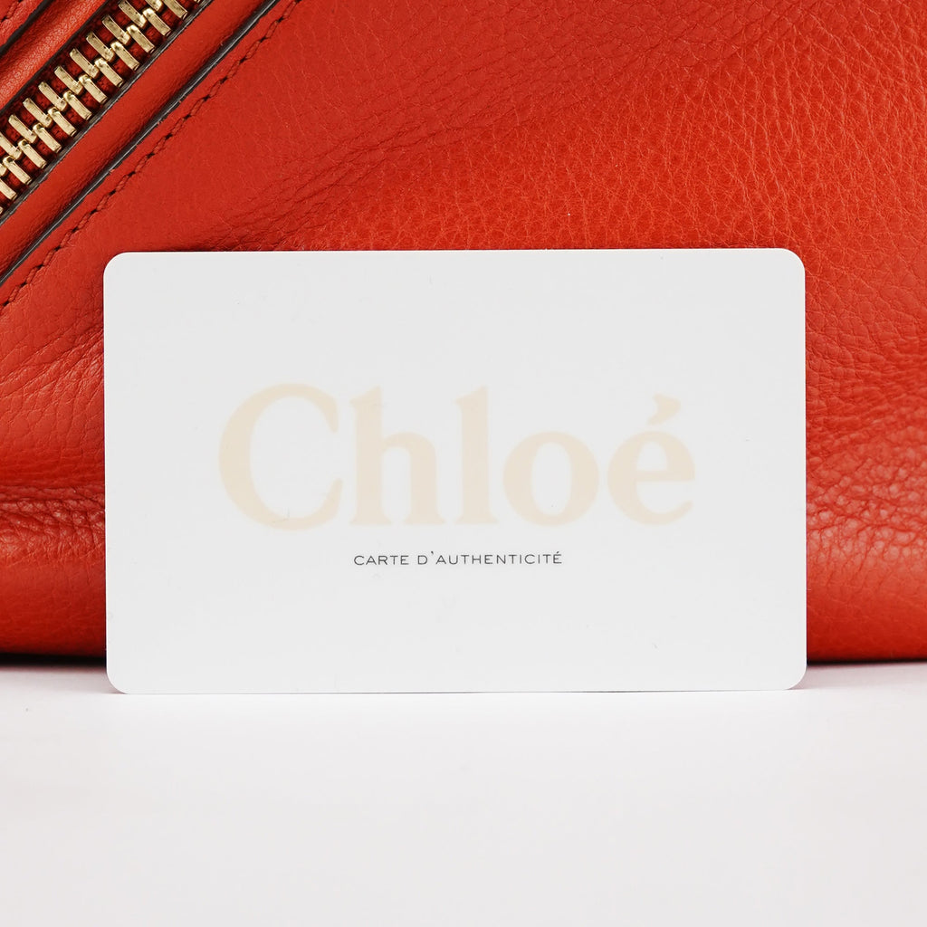 Orange Leather Suede 2-Way Bag
