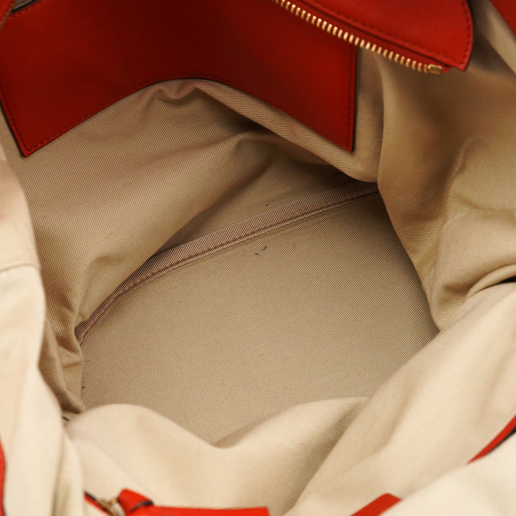 Orange Leather Suede 2-Way Bag