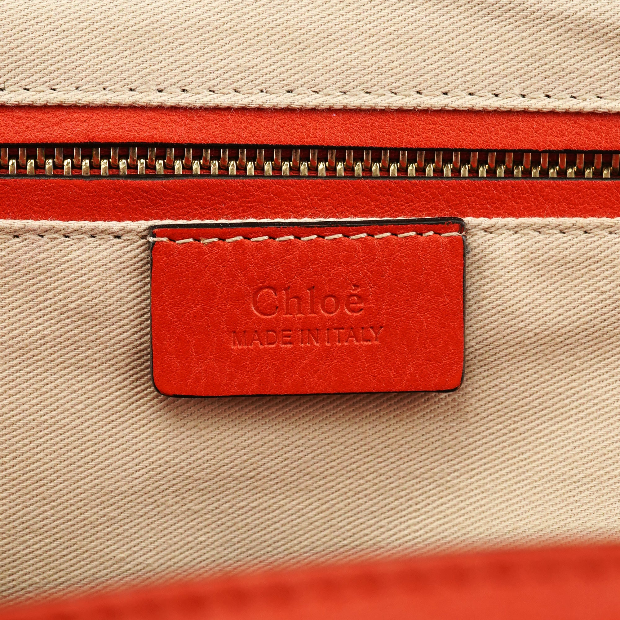 Orange Leather Suede 2-Way Bag