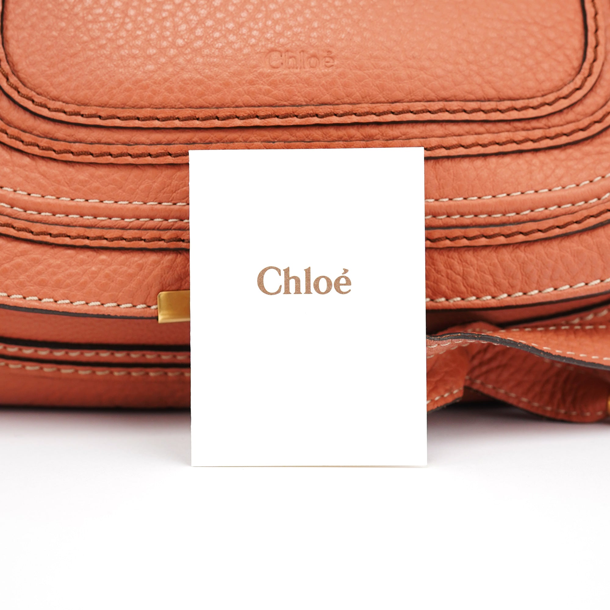 Pale Orange Leather Marcie Shoulder Bag