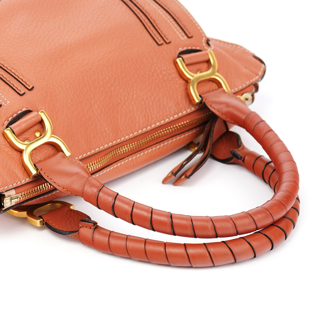 Pale Orange Leather Marcie Shoulder Bag